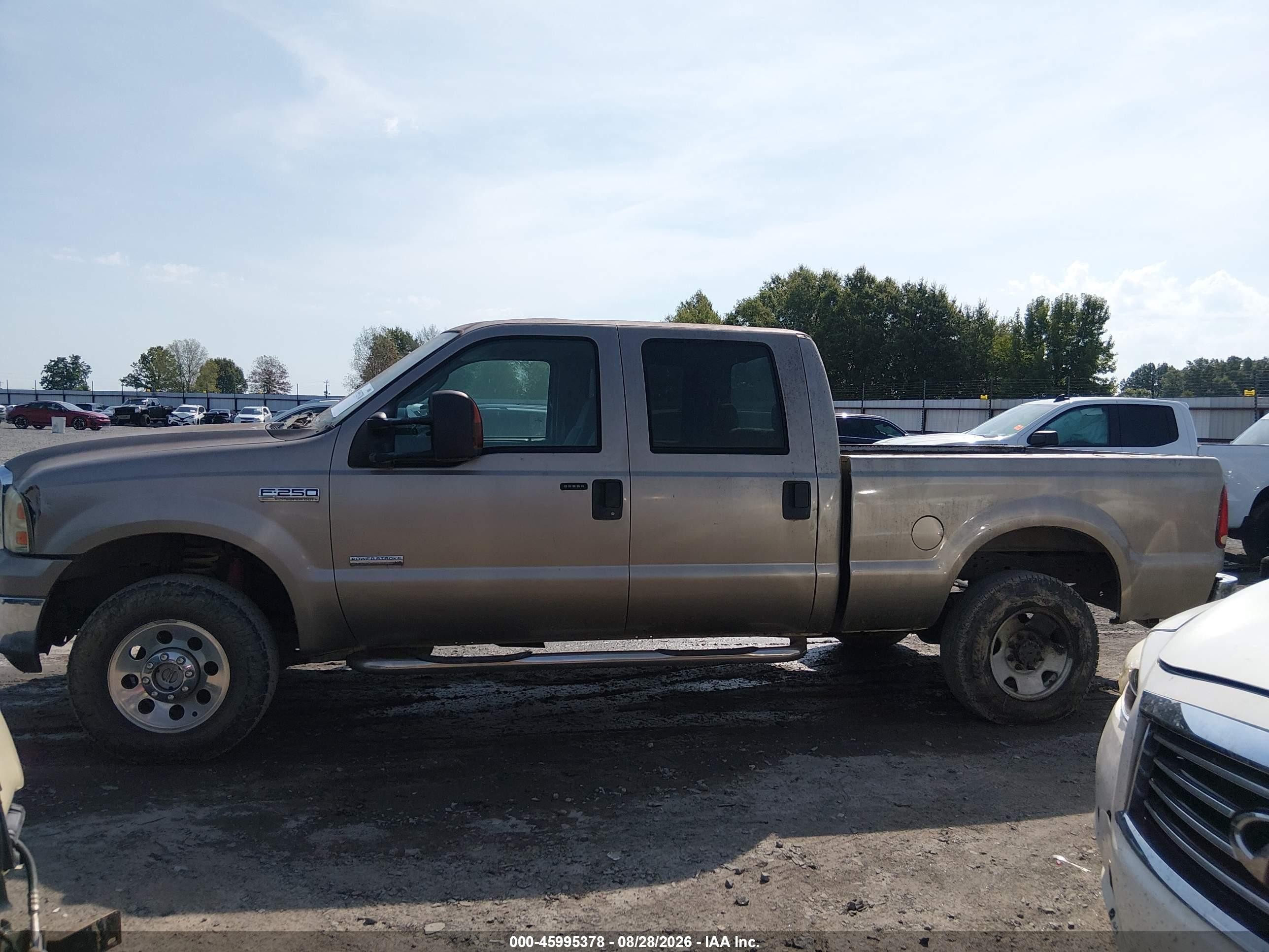 2005 Ford F-250 Lariat/xl/xlt Champagne vin: 1FTSW21P75EA72192