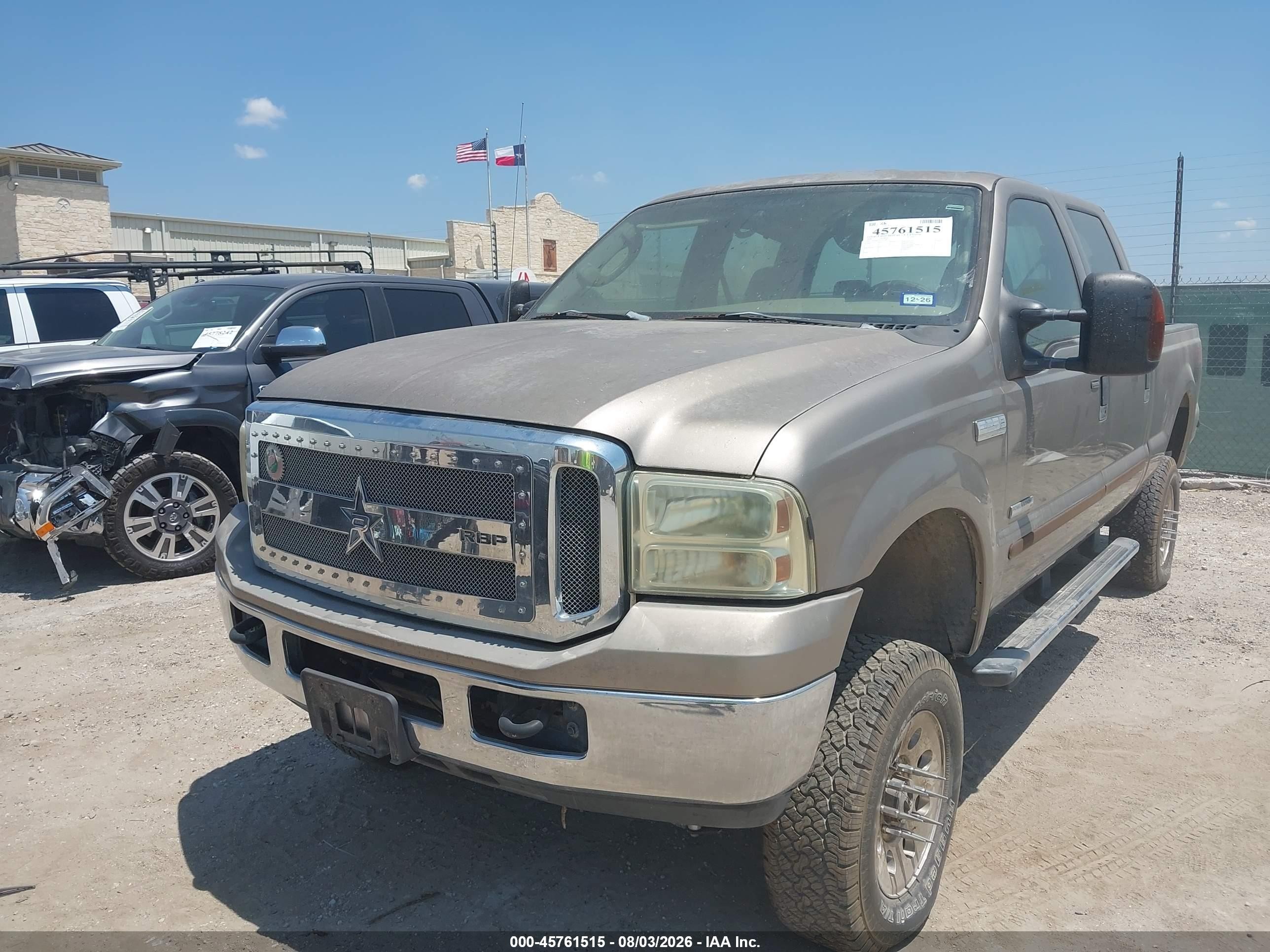 2005 Ford F-250 Lariat/xl/xlt Tan vin: 1FTSW21P75EA90661