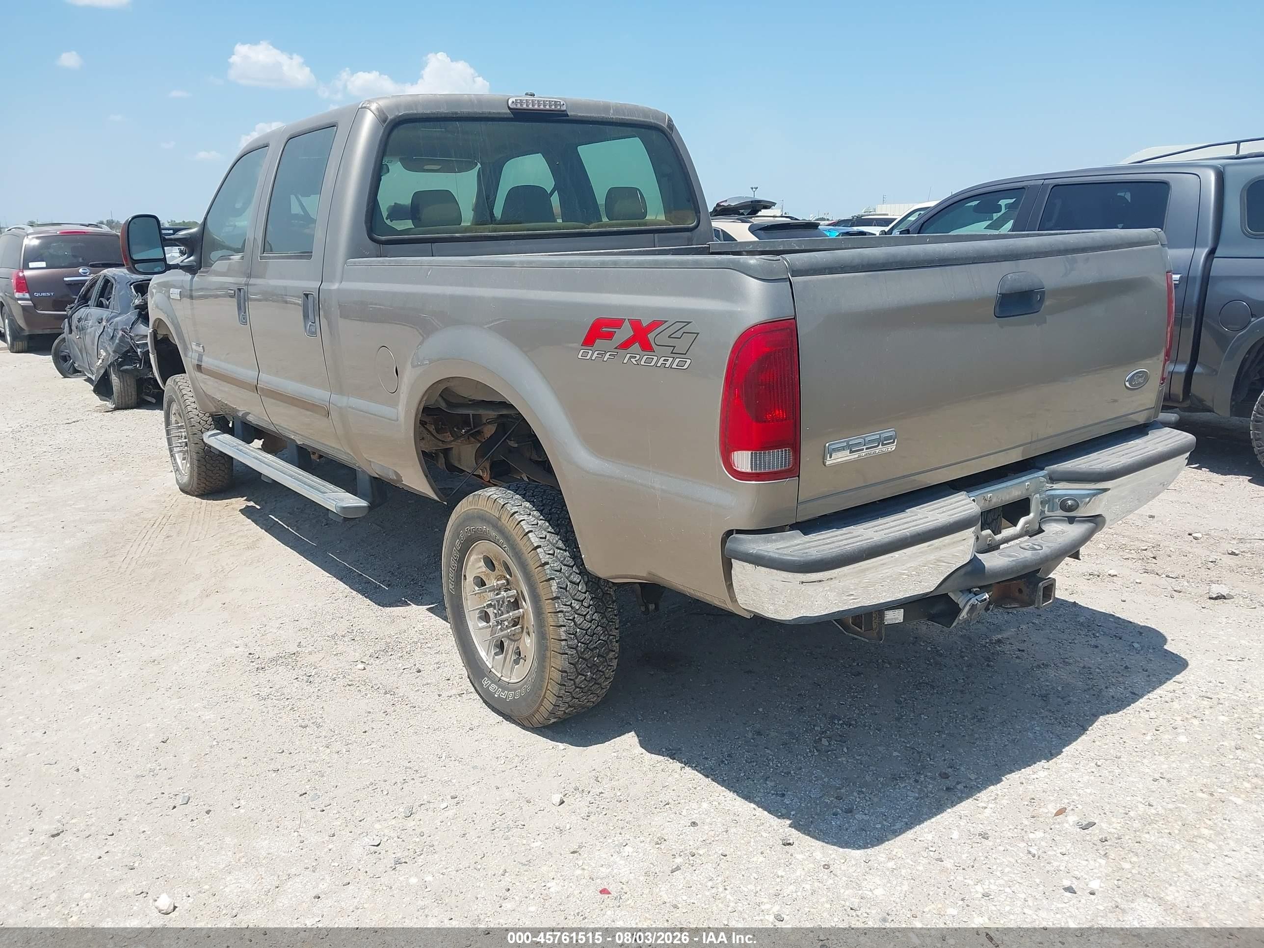 2005 Ford F-250 Lariat/xl/xlt Tan vin: 1FTSW21P75EA90661