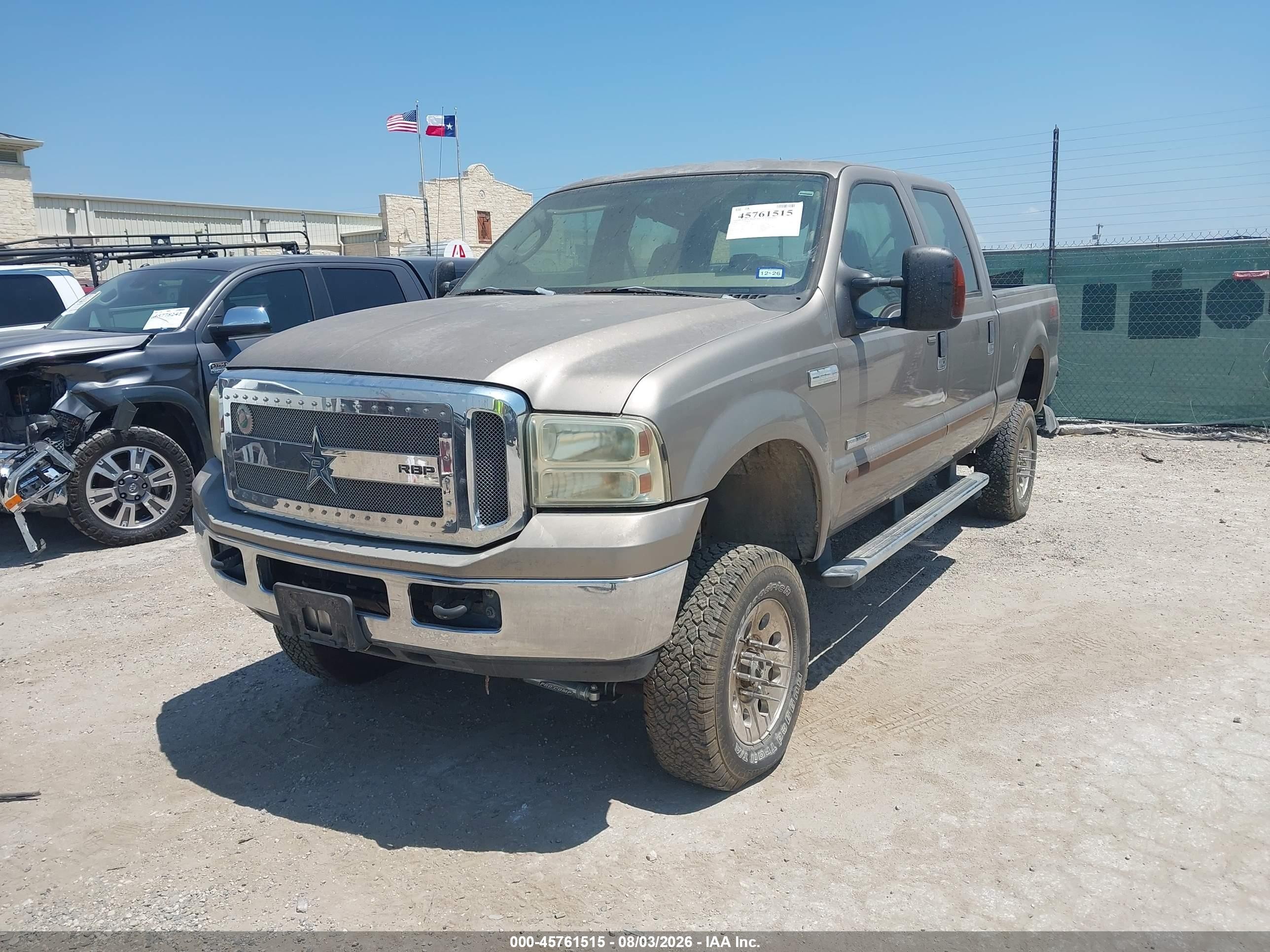 2005 Ford F-250 Lariat/xl/xlt Tan vin: 1FTSW21P75EA90661