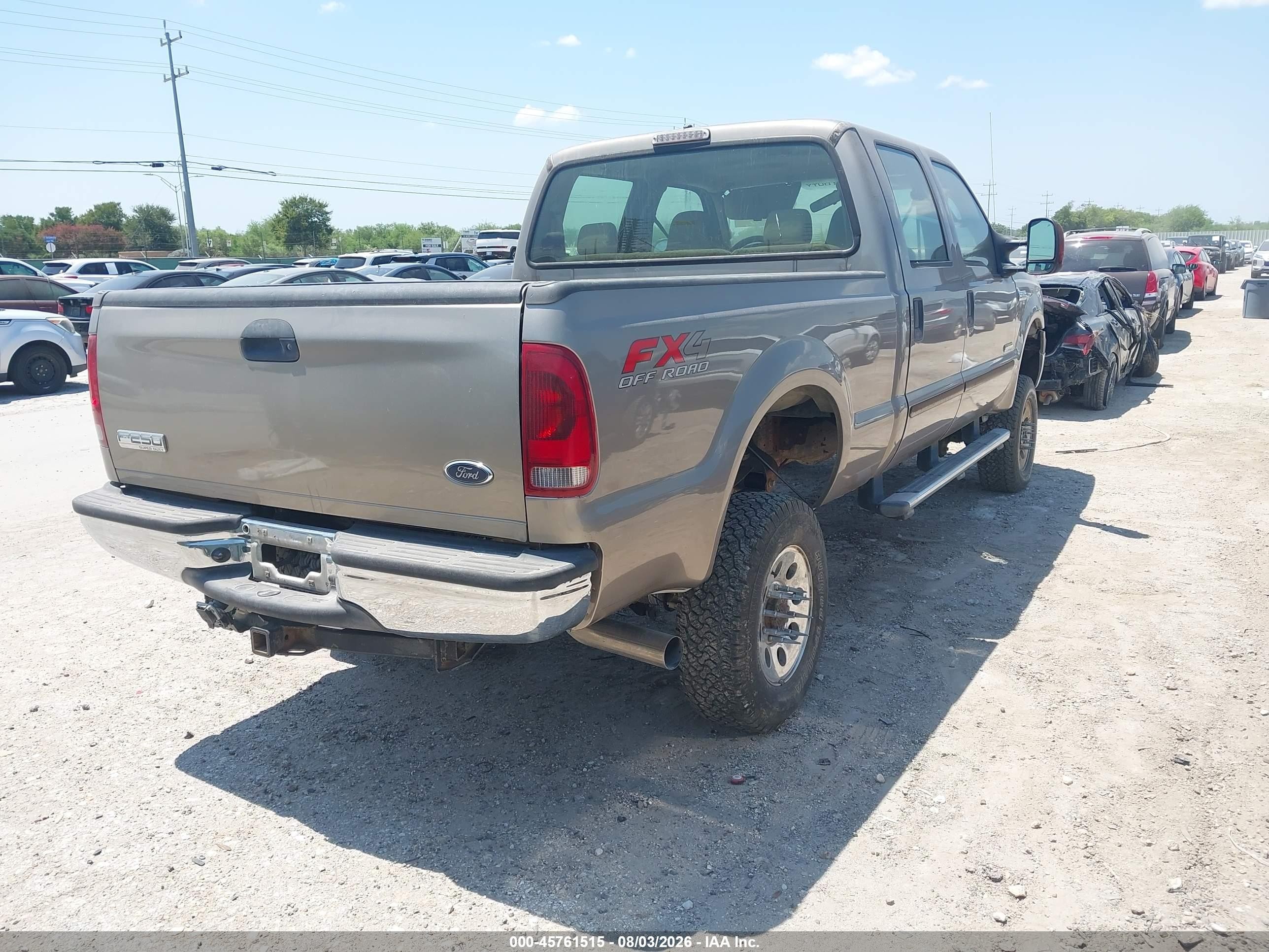 2005 Ford F-250 Lariat/xl/xlt Tan vin: 1FTSW21P75EA90661