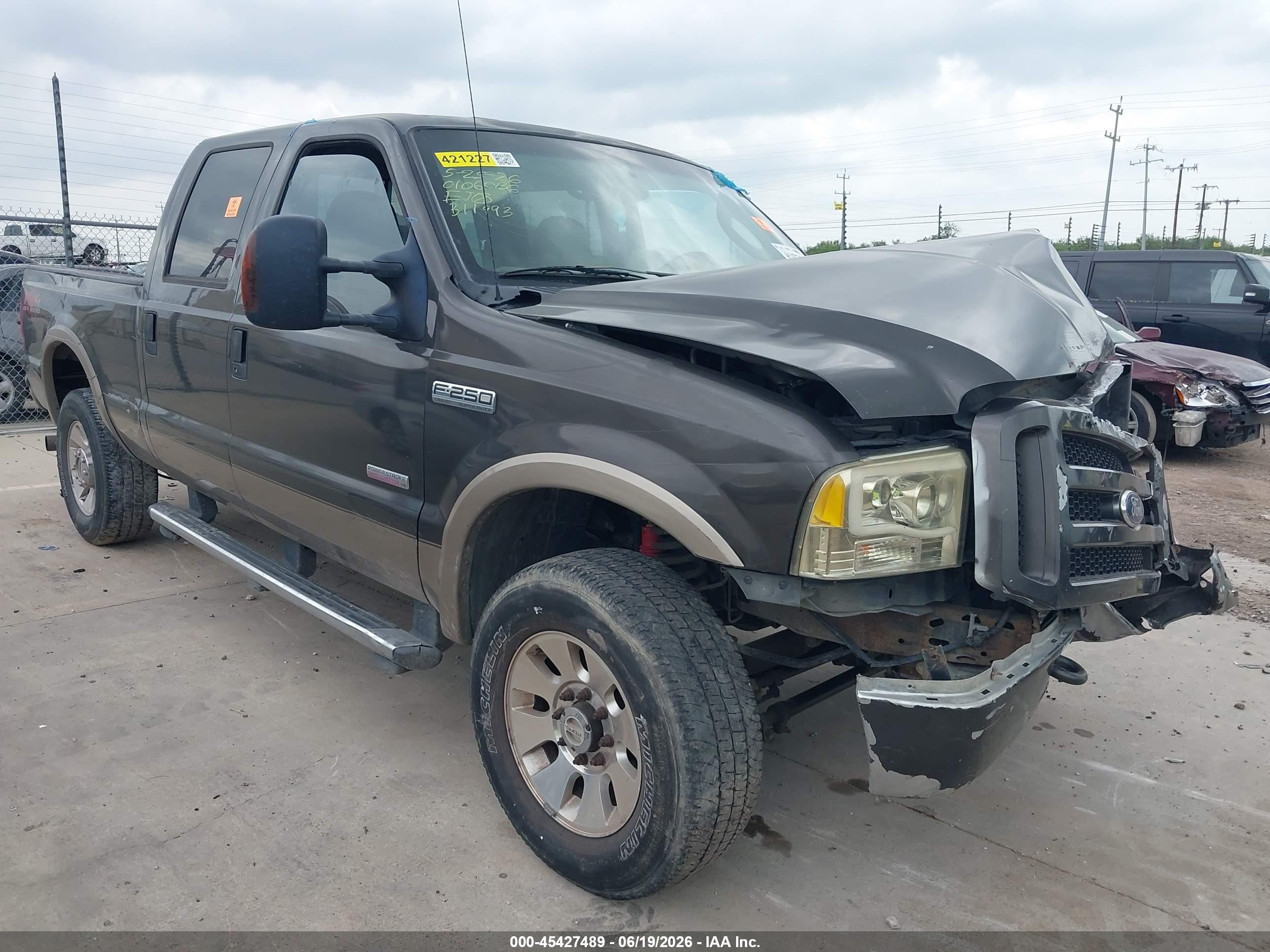 2005 Ford F-250 Lariat/xl/xlt Gray vin: 1FTSW21P75EB11993