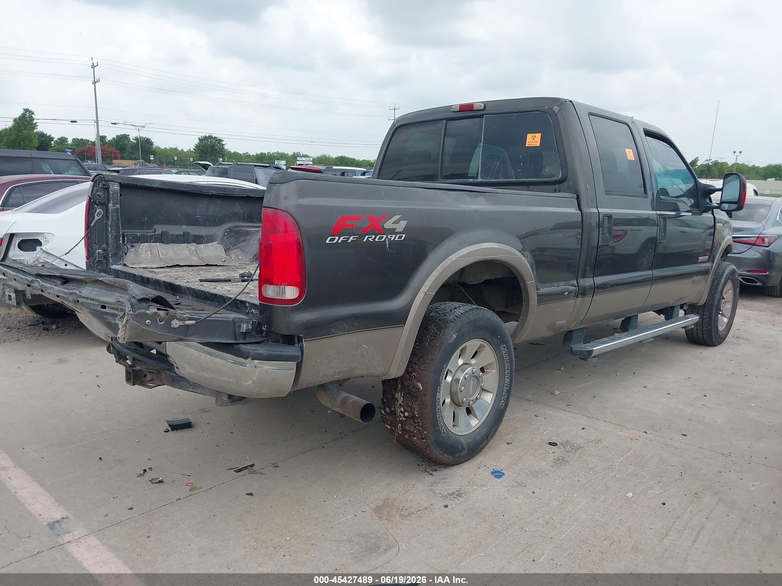 2005 Ford F-250 Lariat/xl/xlt Gray vin: 1FTSW21P75EB11993