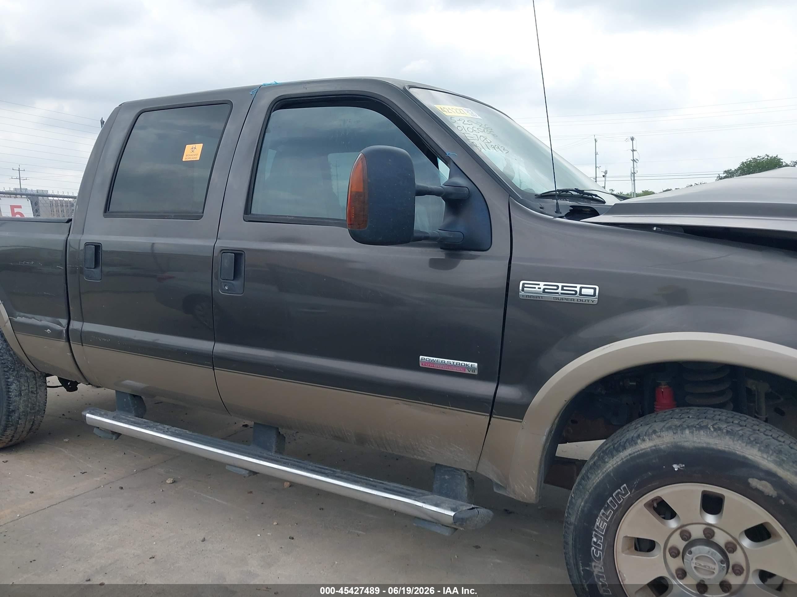 2005 Ford F-250 Lariat/xl/xlt Gray vin: 1FTSW21P75EB11993