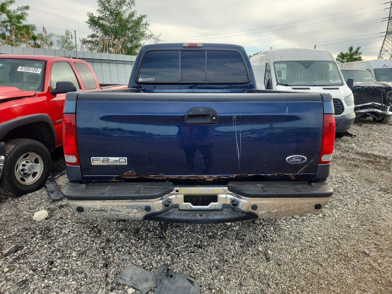 2005 Ford F250 Super Duty Blue vin: 1FTSW21P75EB15350