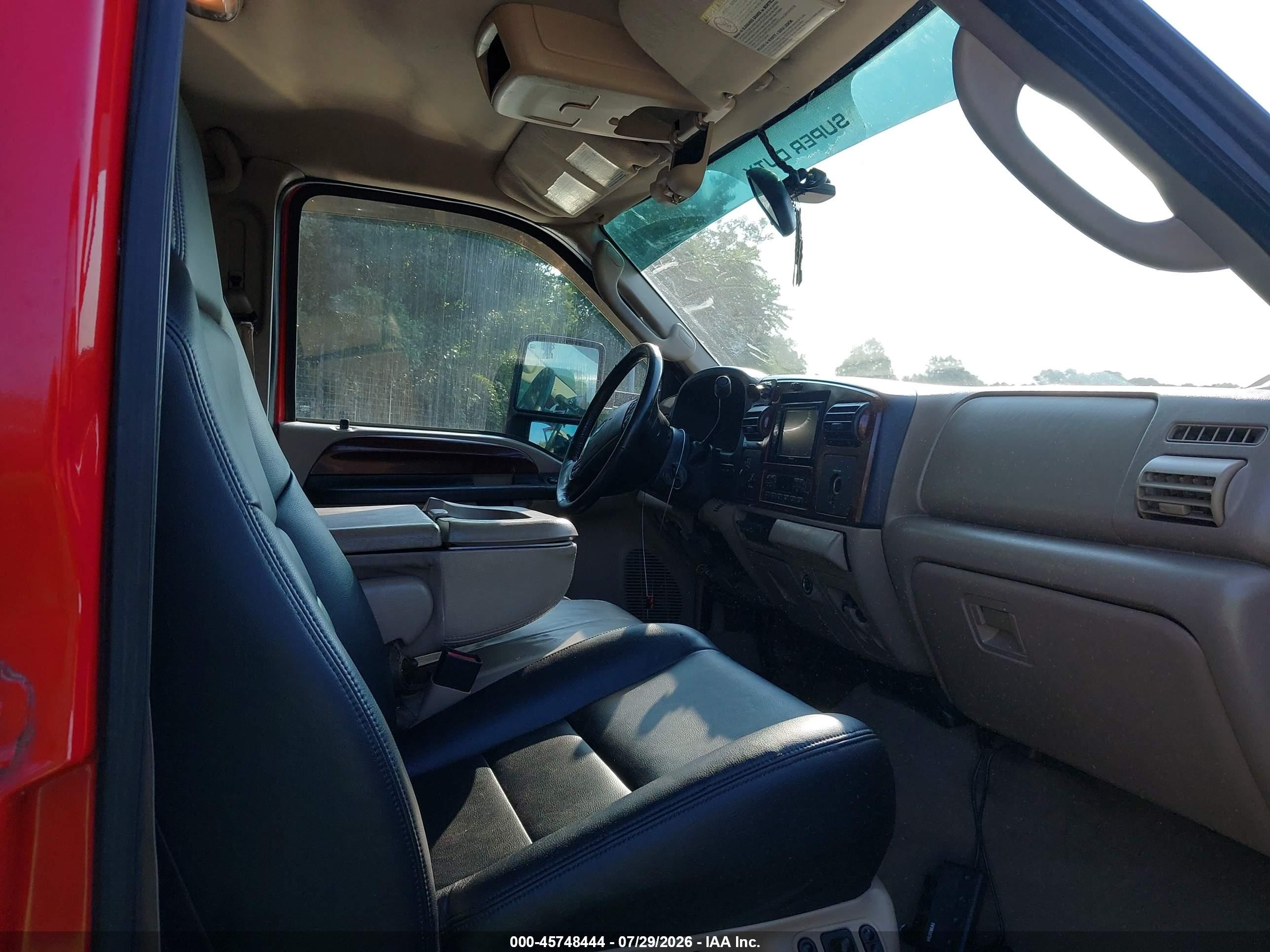 2005 Ford F-250 Lariat/xl/xlt Красный vin: 1FTSW21P75EB66749
