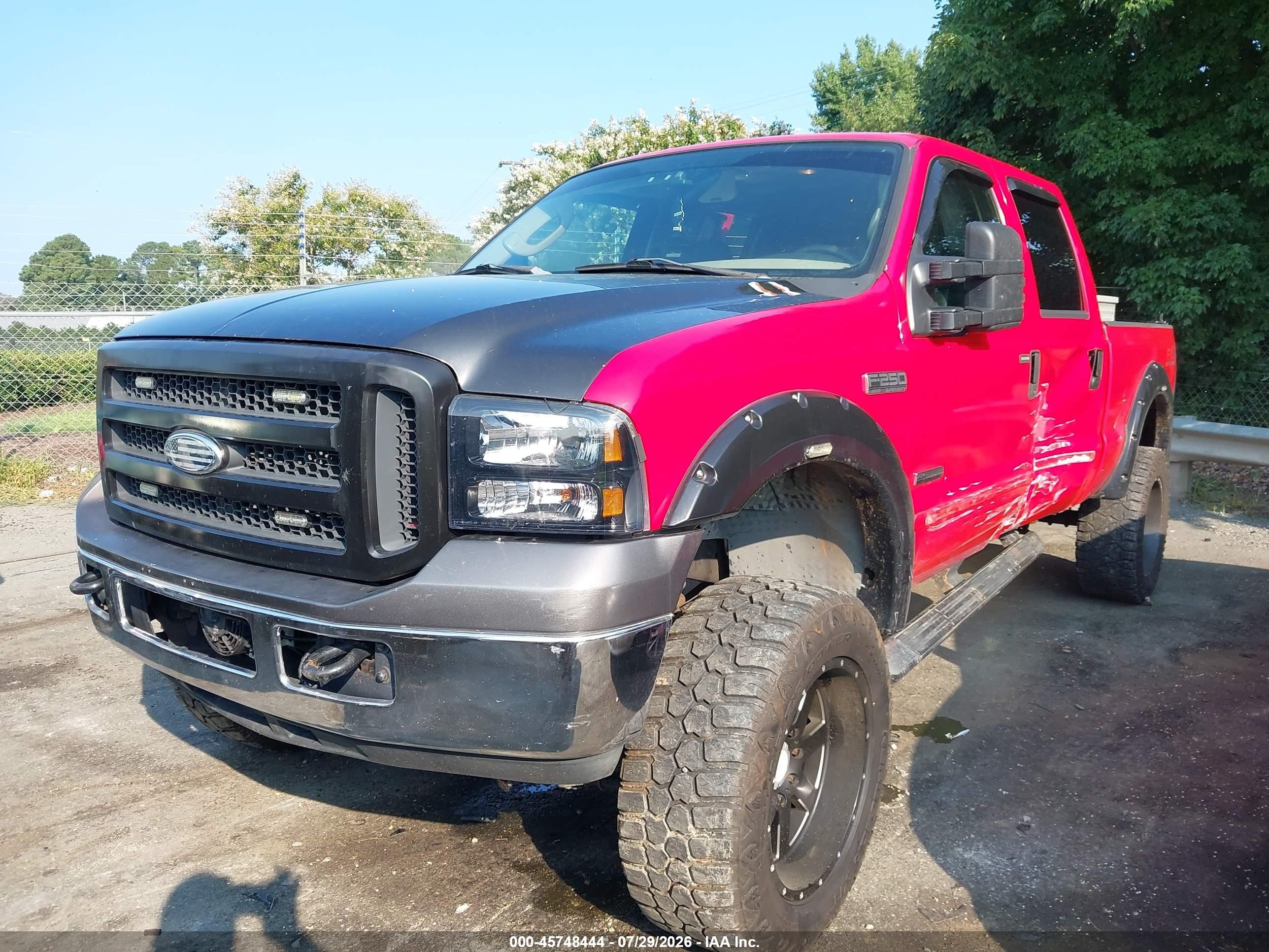 2005 Ford F-250 Lariat/xl/xlt Красный vin: 1FTSW21P75EB66749
