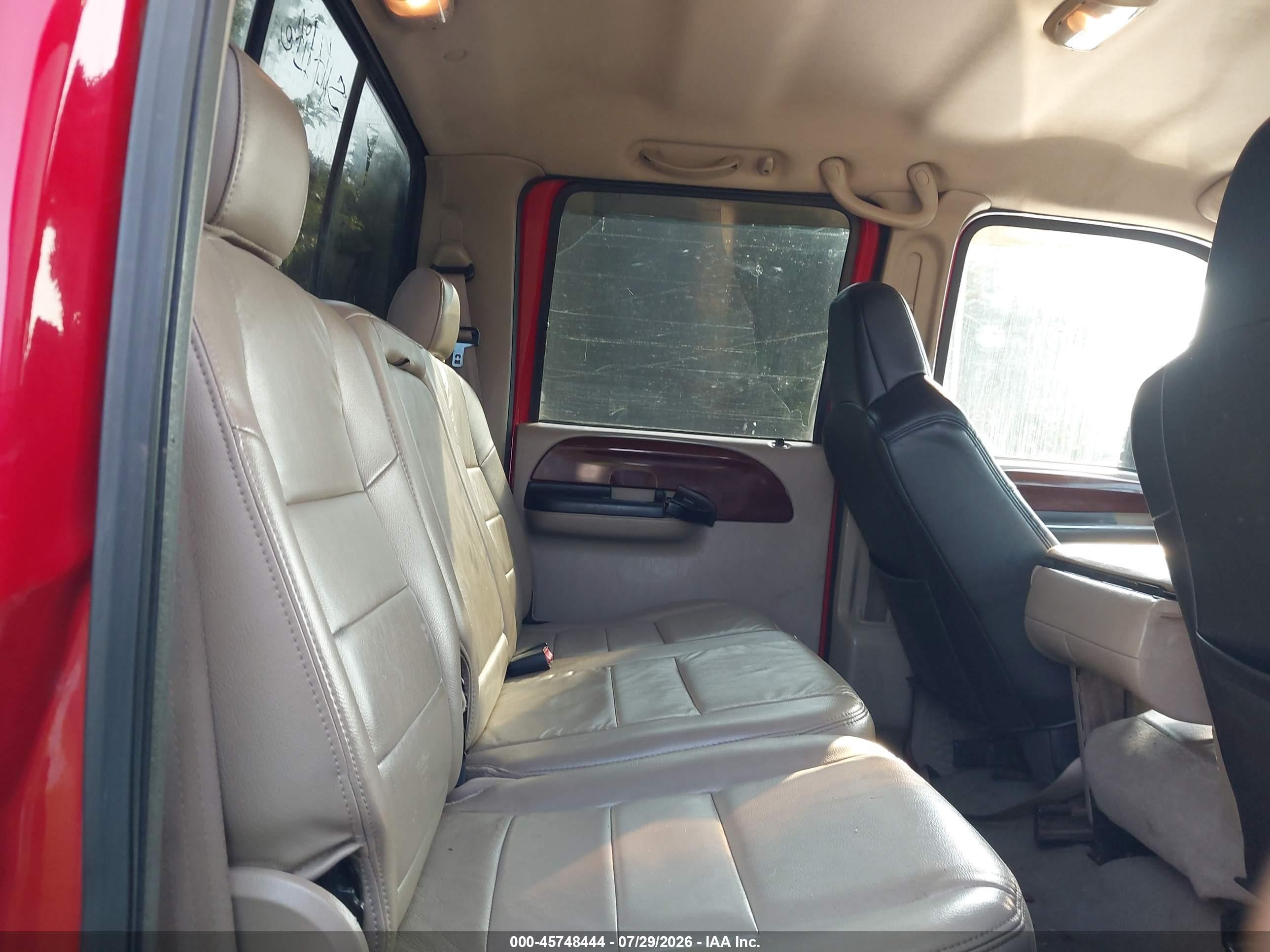 2005 Ford F-250 Lariat/xl/xlt Красный vin: 1FTSW21P75EB66749
