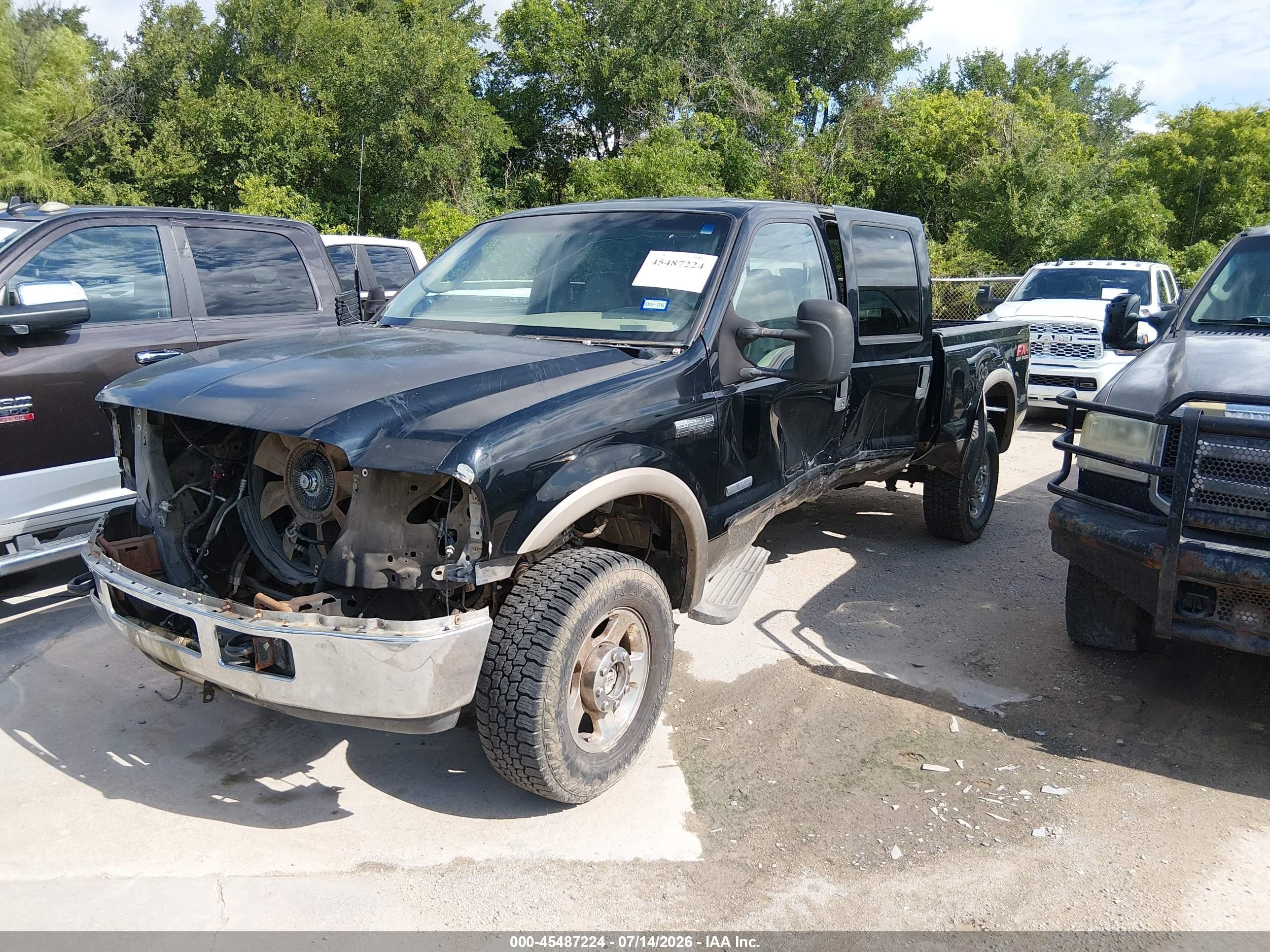 2005 Ford F-250 Lariat/xl/xlt Black vin: 1FTSW21P75EC06196
