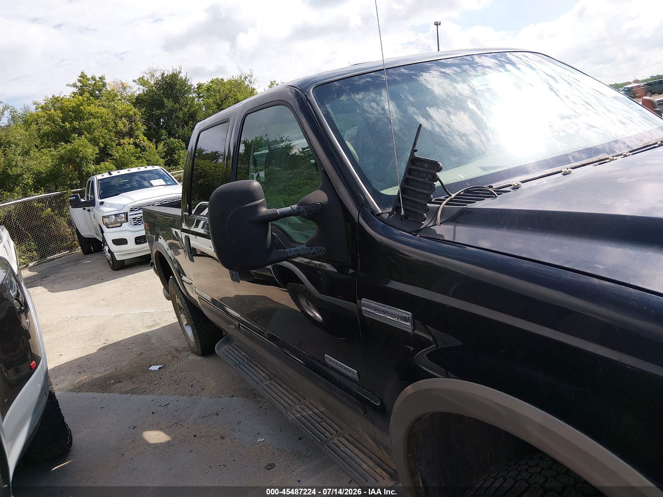 2005 Ford F-250 Lariat/xl/xlt Black vin: 1FTSW21P75EC06196