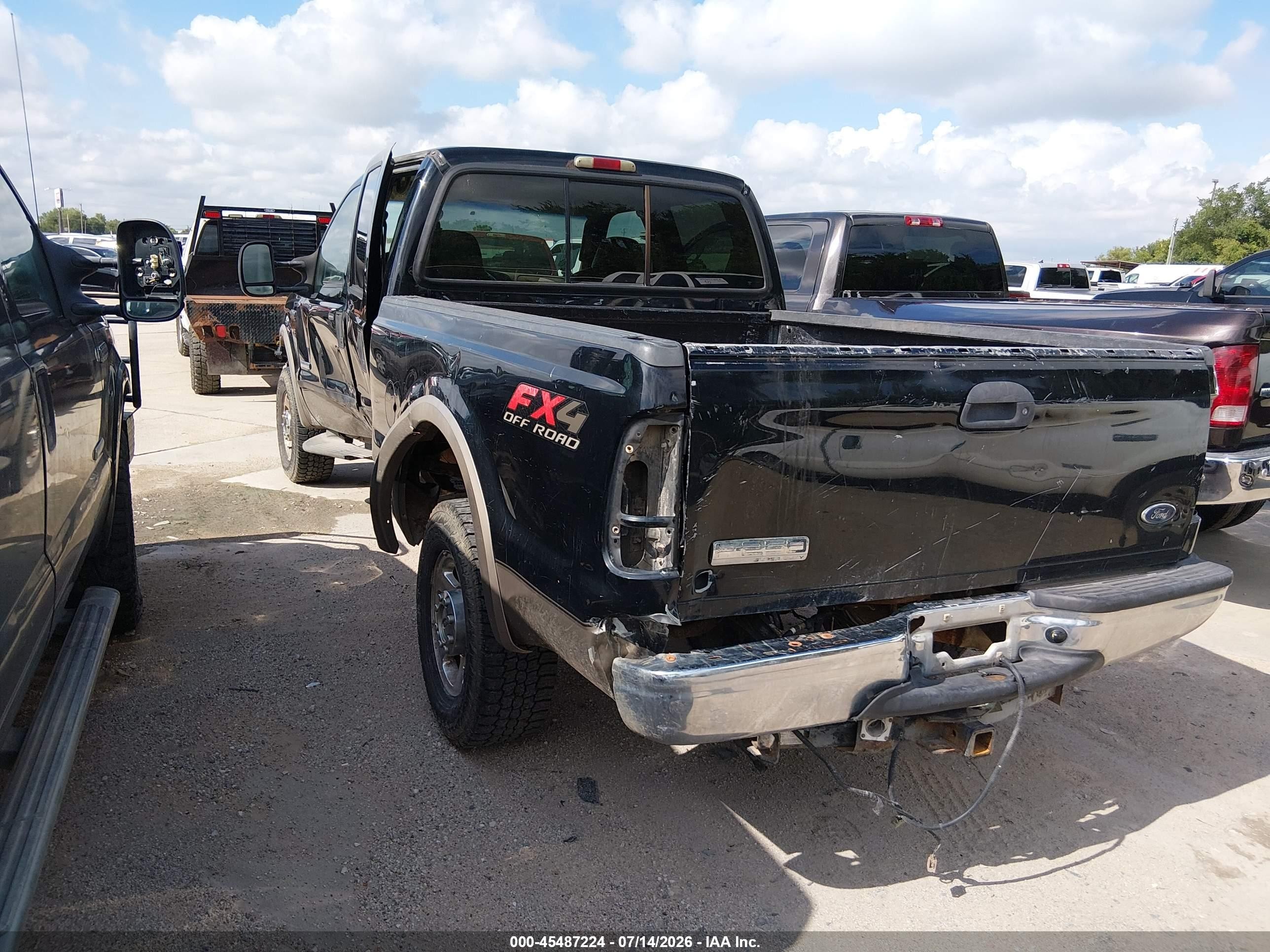 2005 Ford F-250 Lariat/xl/xlt Black vin: 1FTSW21P75EC06196