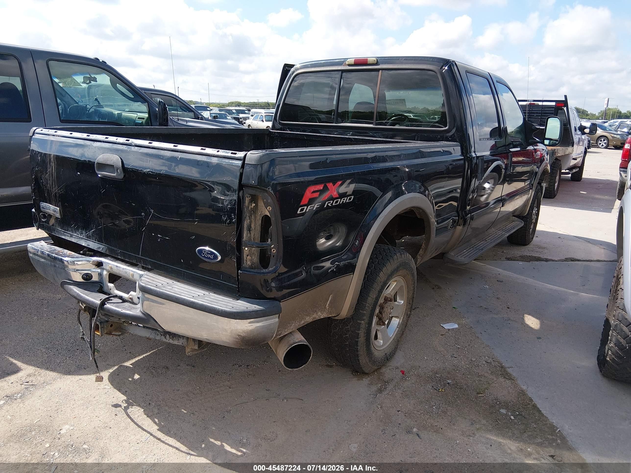 2005 Ford F-250 Lariat/xl/xlt Black vin: 1FTSW21P75EC06196