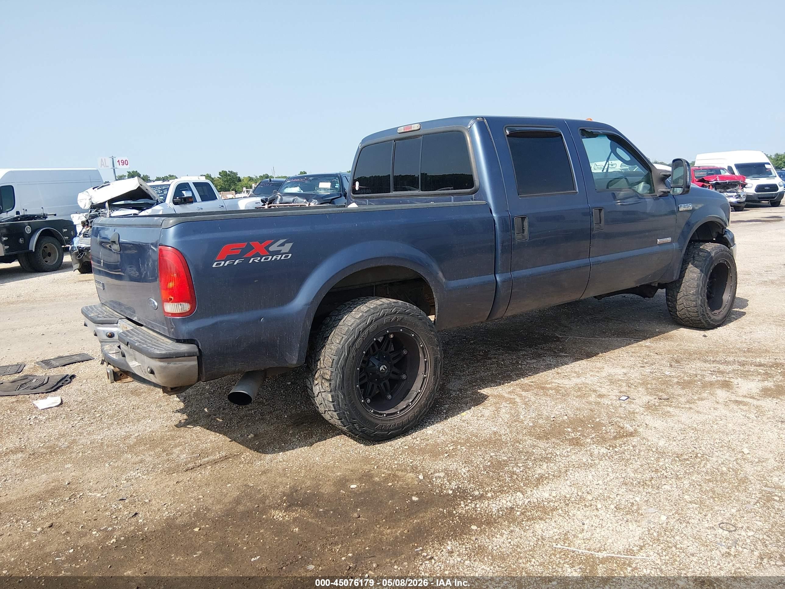 2006 Ford F-250 Lariat/xl/xlt Blue vin: 1FTSW21P76EC90053
