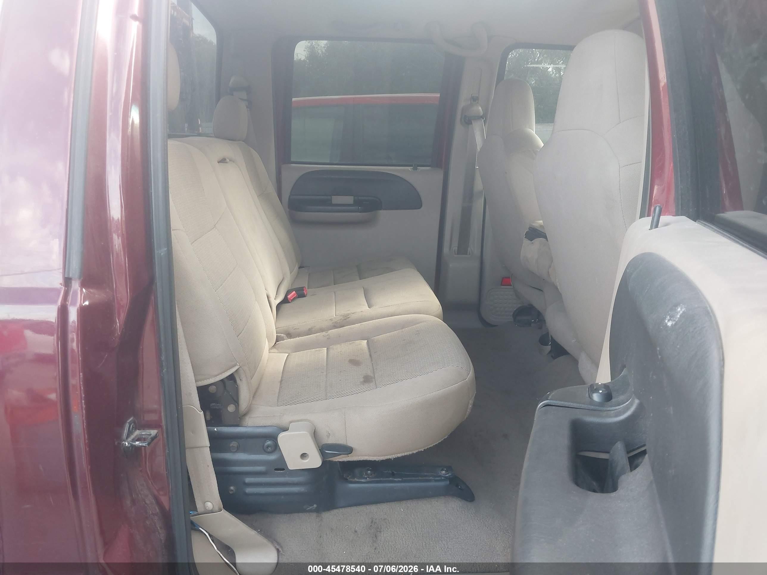 2006 Ford F-250 Lariat/xl/xlt Maroon vin: 1FTSW21P76ED11841