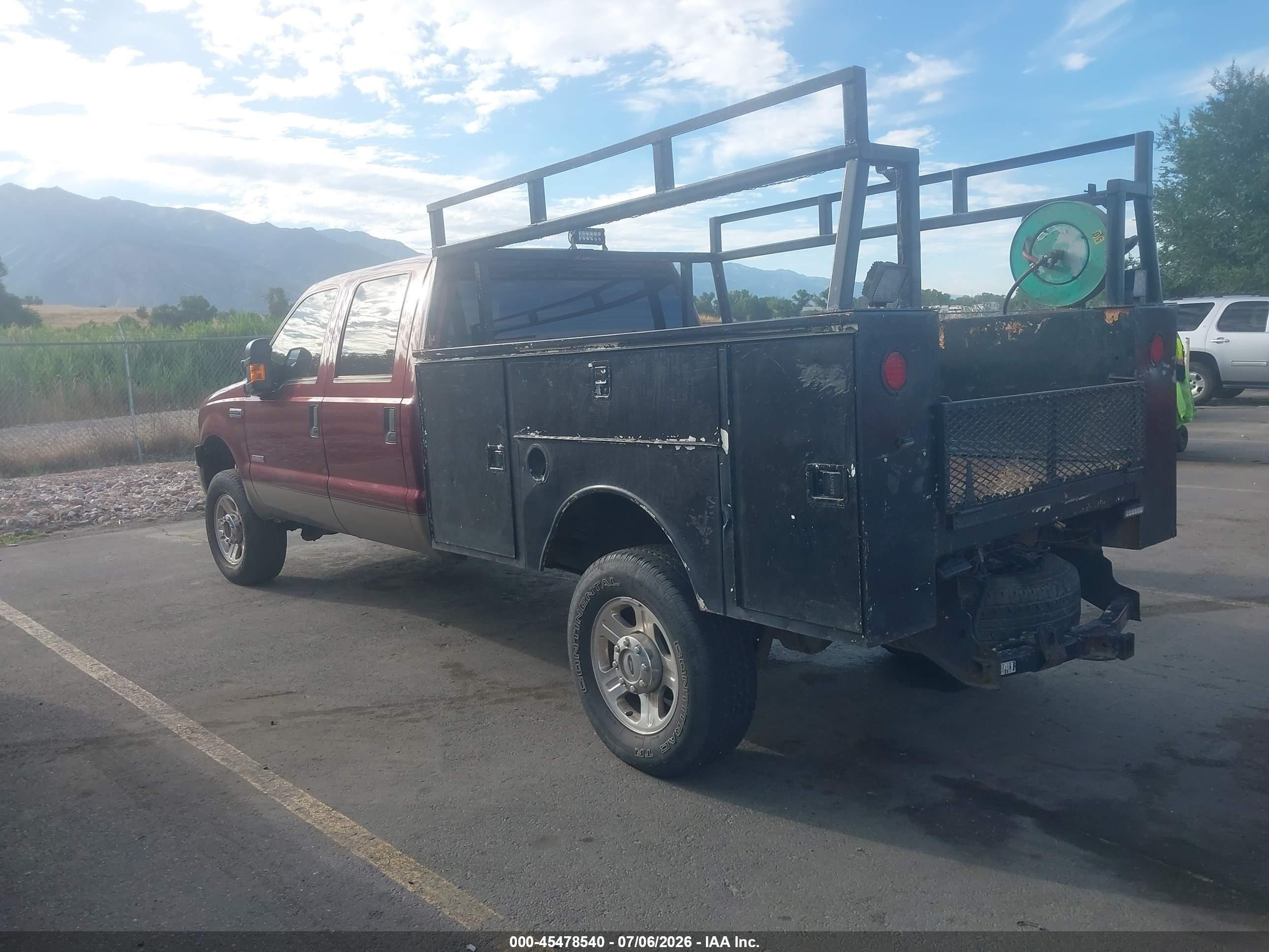 2006 Ford F-250 Lariat/xl/xlt Maroon vin: 1FTSW21P76ED11841