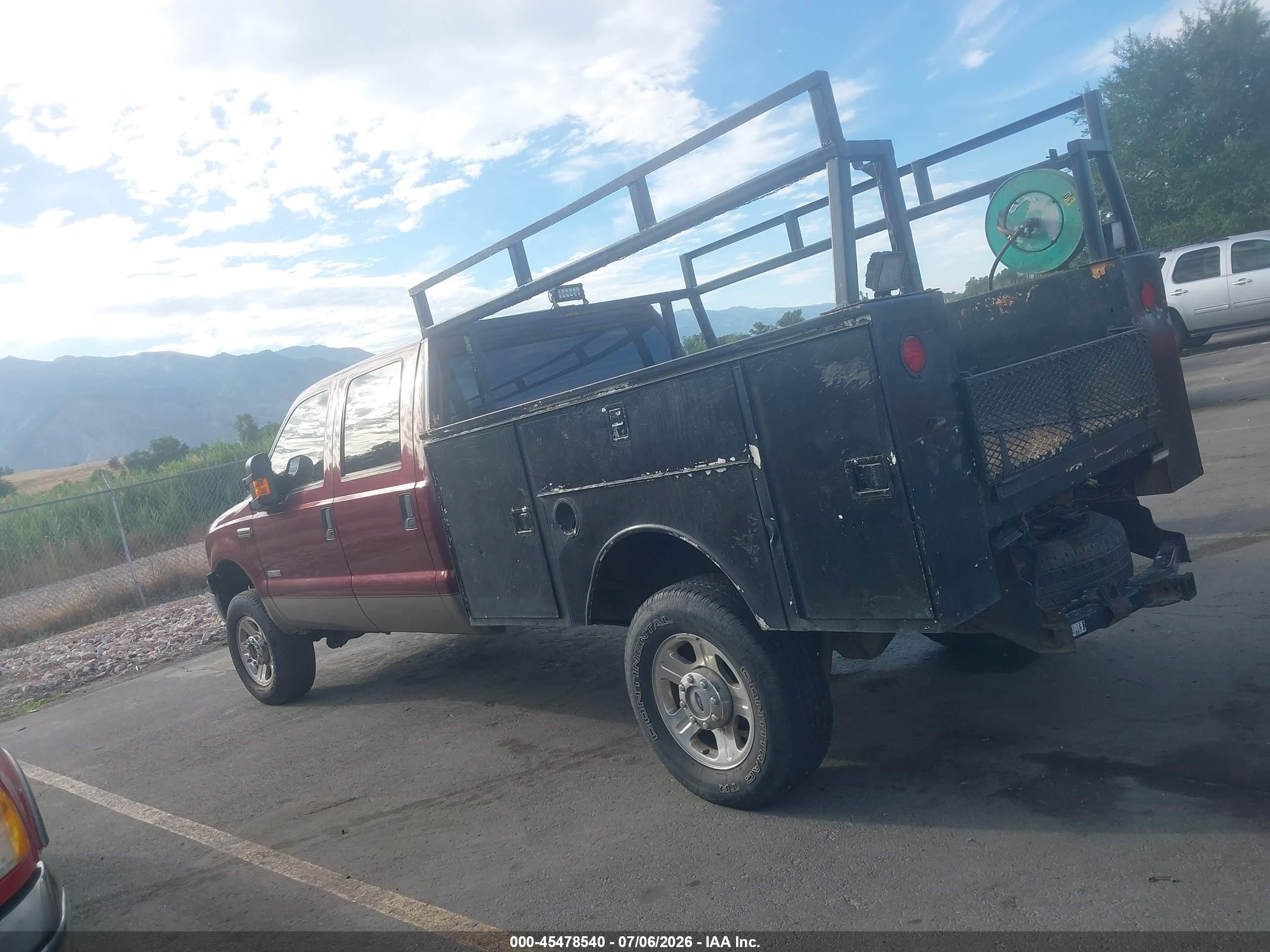 2006 Ford F-250 Lariat/xl/xlt Maroon vin: 1FTSW21P76ED11841