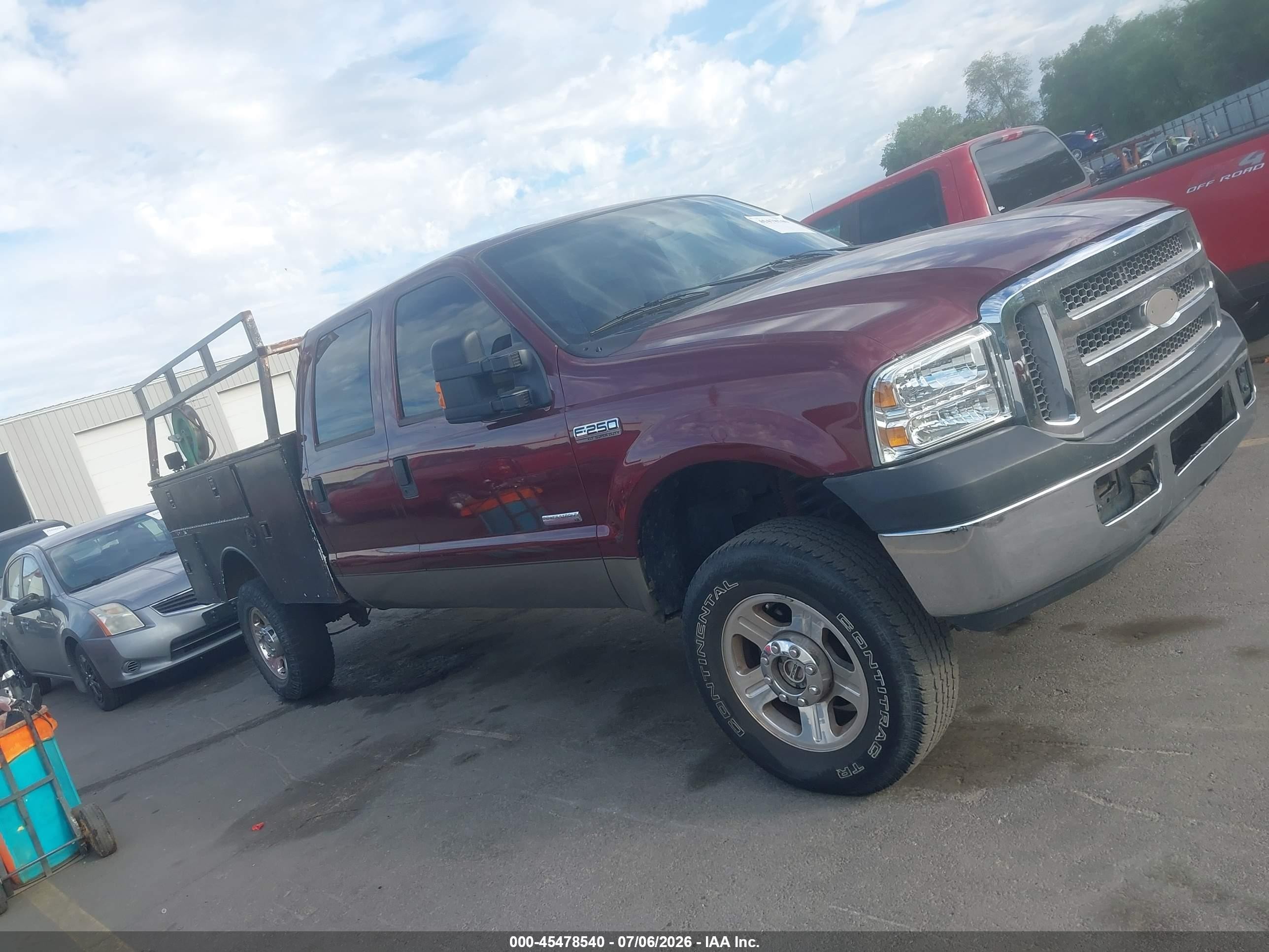 2006 Ford F-250 Lariat/xl/xlt Maroon vin: 1FTSW21P76ED11841