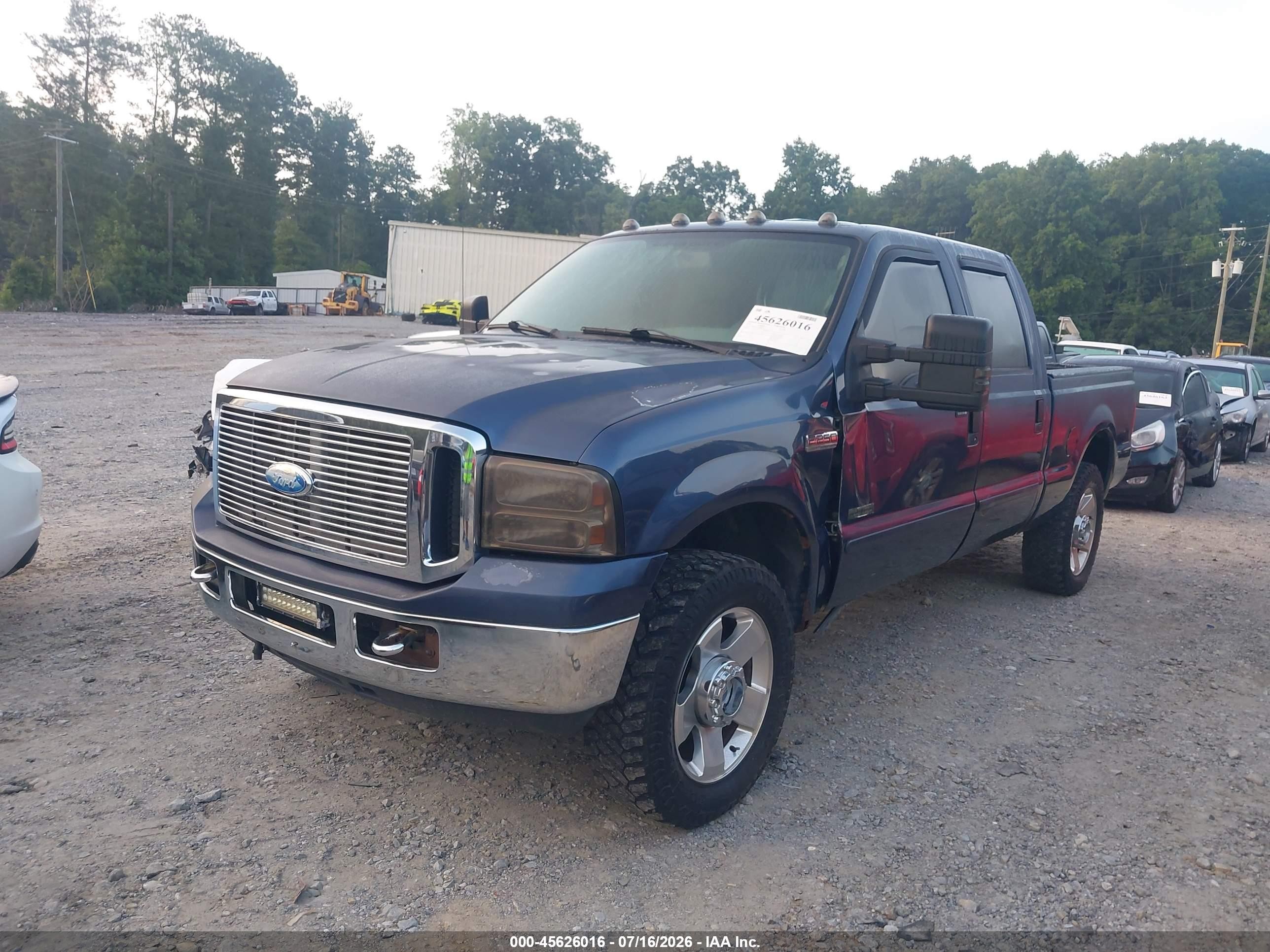 2006 Ford F-250 Lariat/xl/xlt Blue vin: 1FTSW21P76ED94073