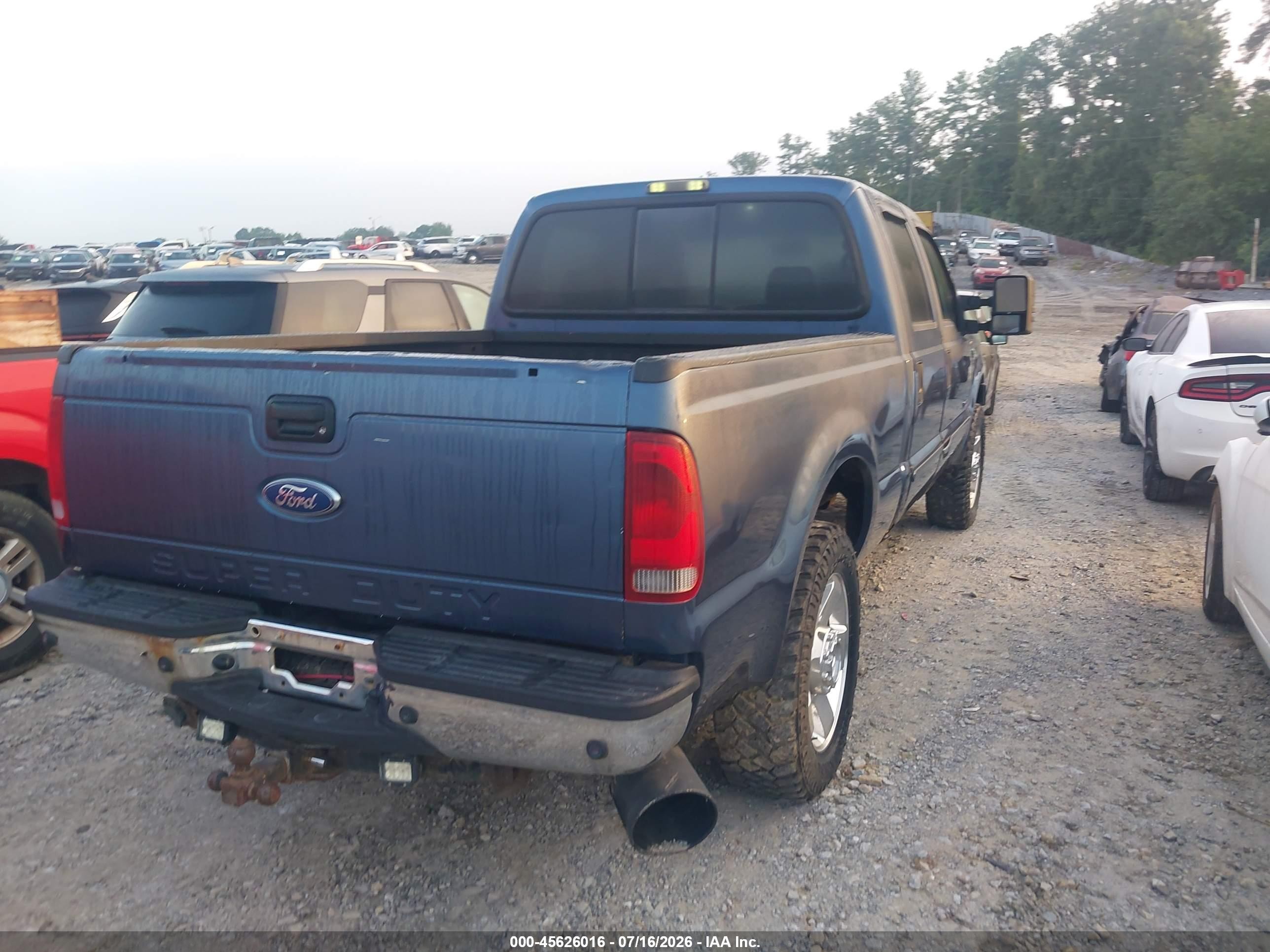 2006 Ford F-250 Lariat/xl/xlt Blue vin: 1FTSW21P76ED94073