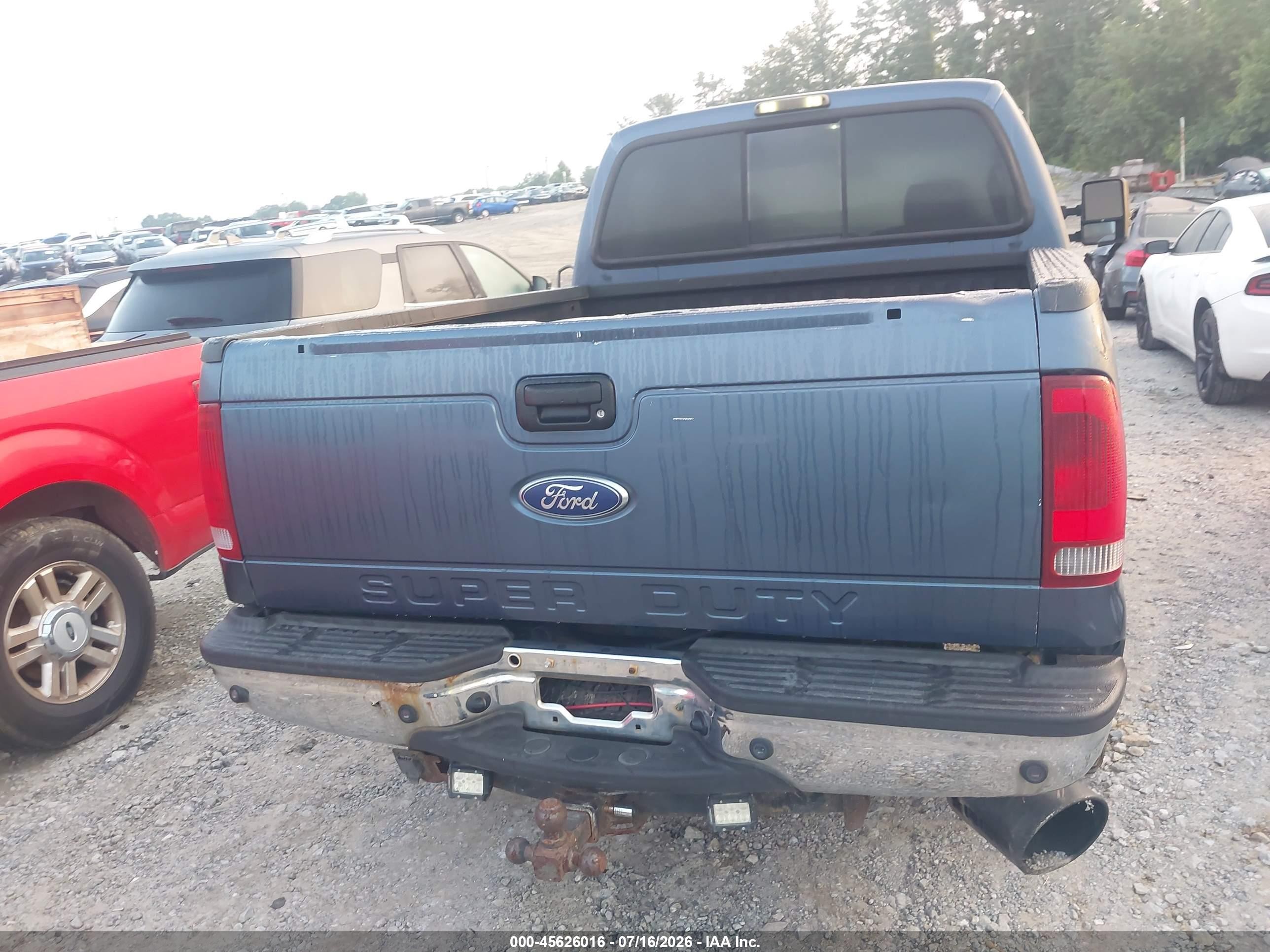 2006 Ford F-250 Lariat/xl/xlt Blue vin: 1FTSW21P76ED94073