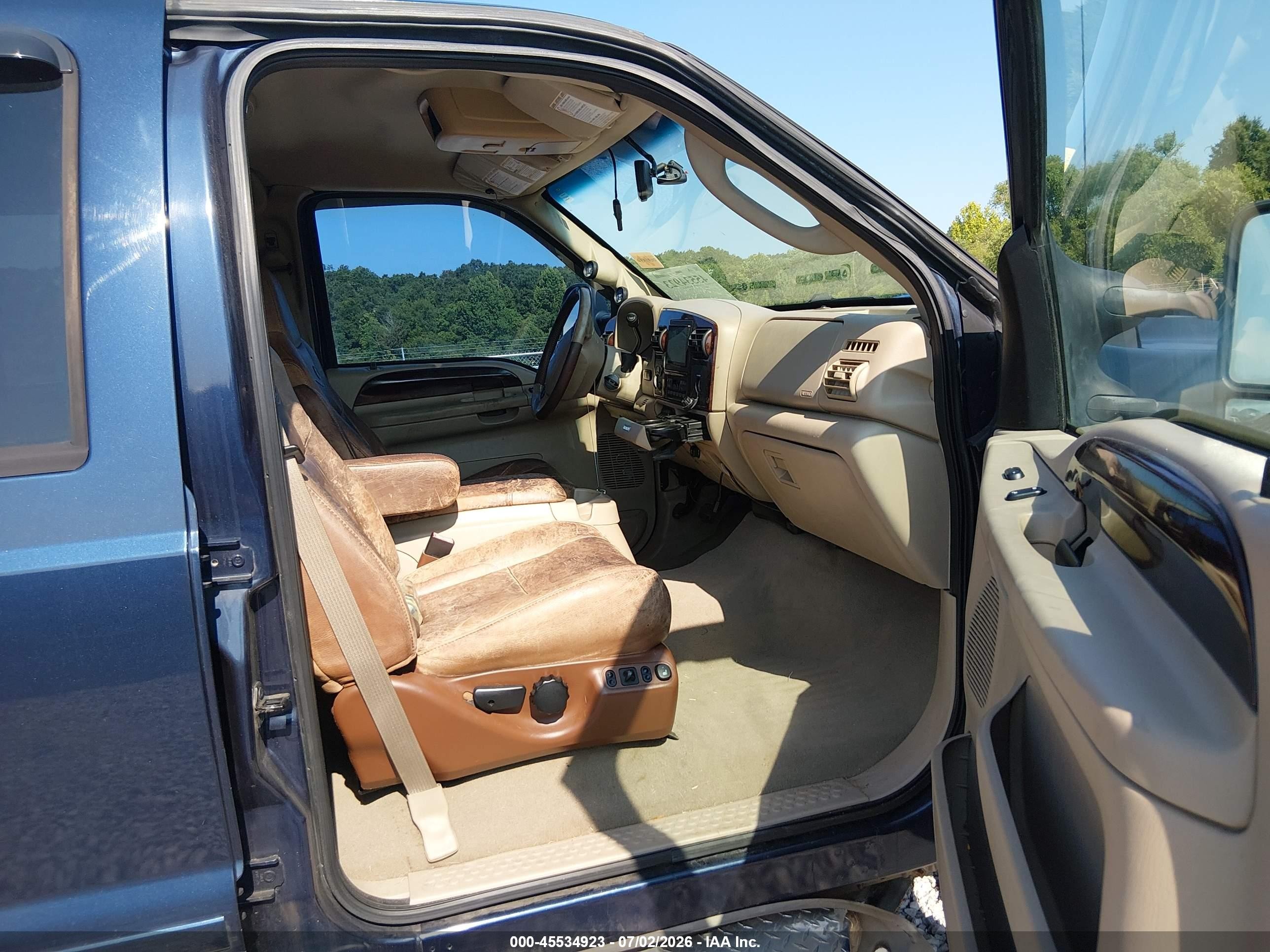 2007 Ford F-250 Lariat/xl/xlt Blue vin: 1FTSW21P77EA28048