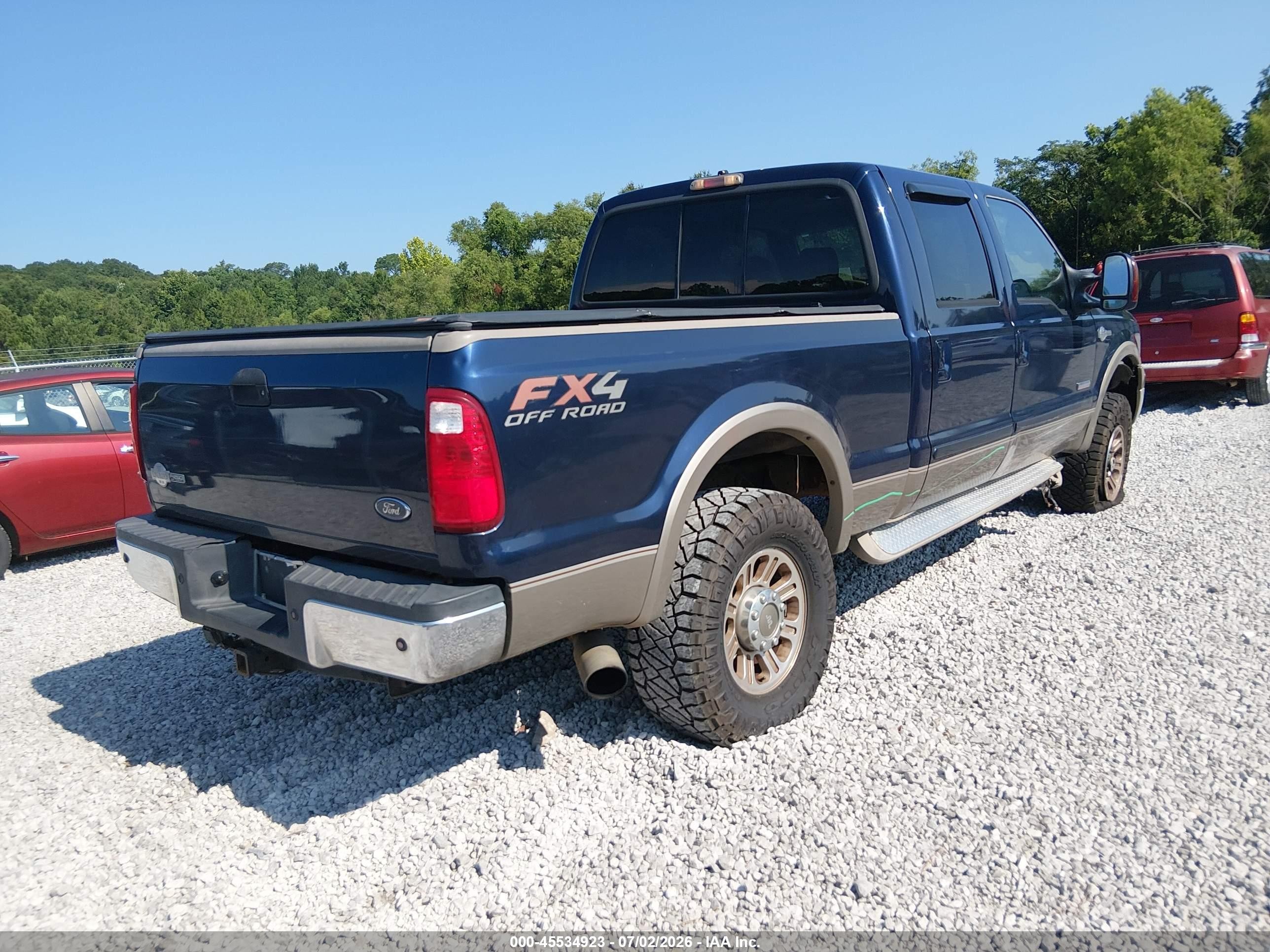 2007 Ford F-250 Lariat/xl/xlt Blue vin: 1FTSW21P77EA28048