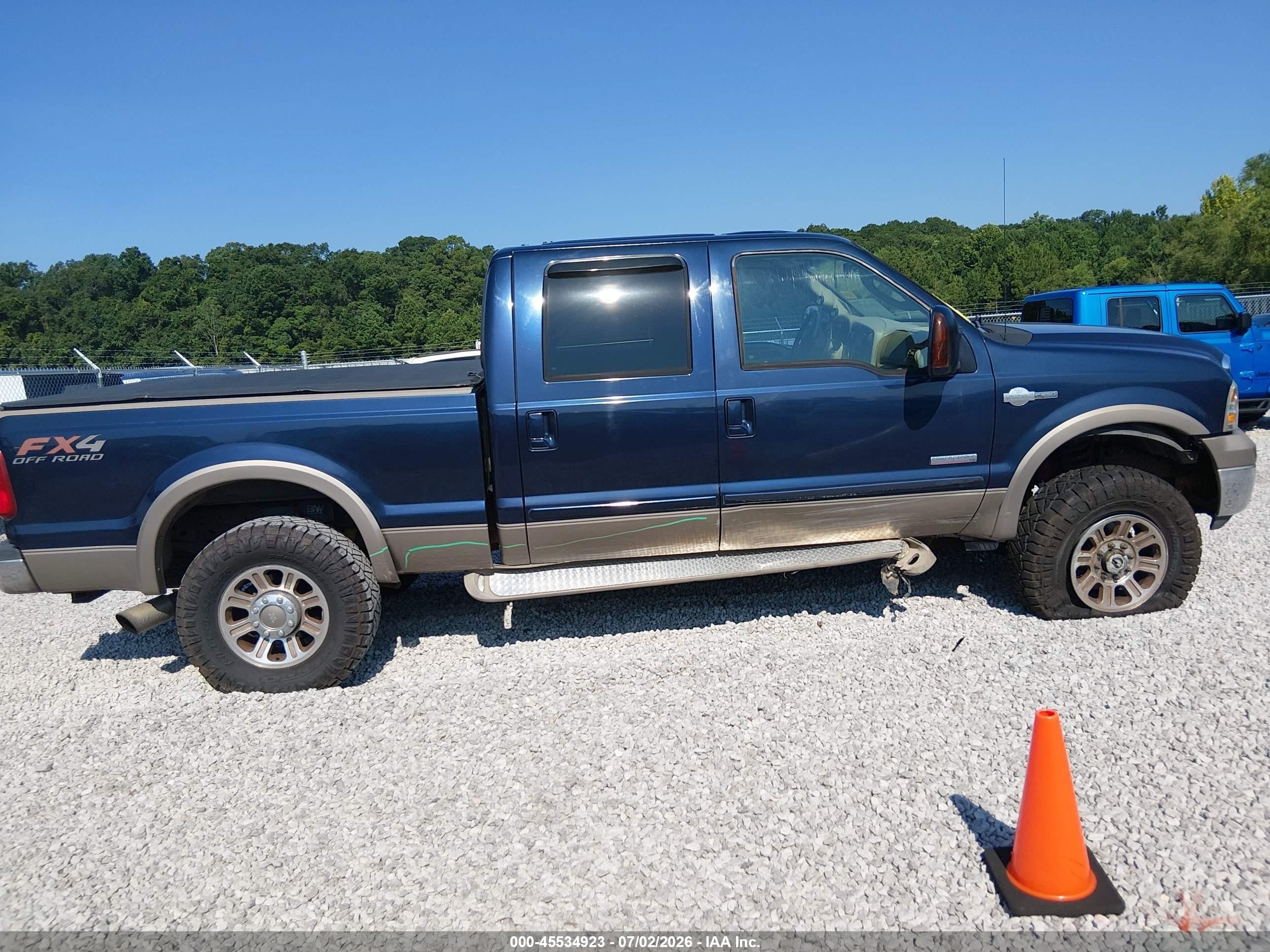 2007 Ford F-250 Lariat/xl/xlt Blue vin: 1FTSW21P77EA28048