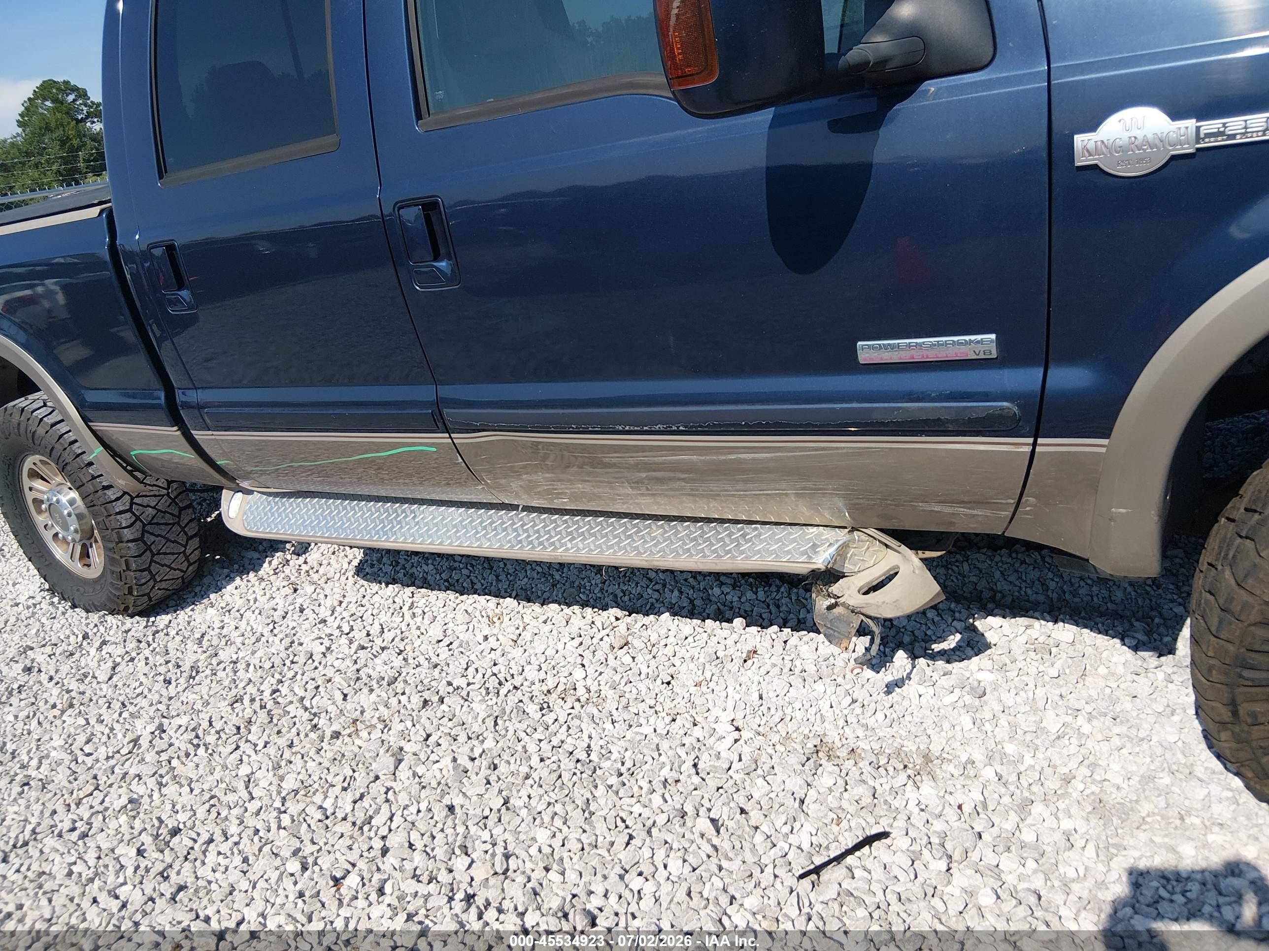 2007 Ford F-250 Lariat/xl/xlt Blue vin: 1FTSW21P77EA28048