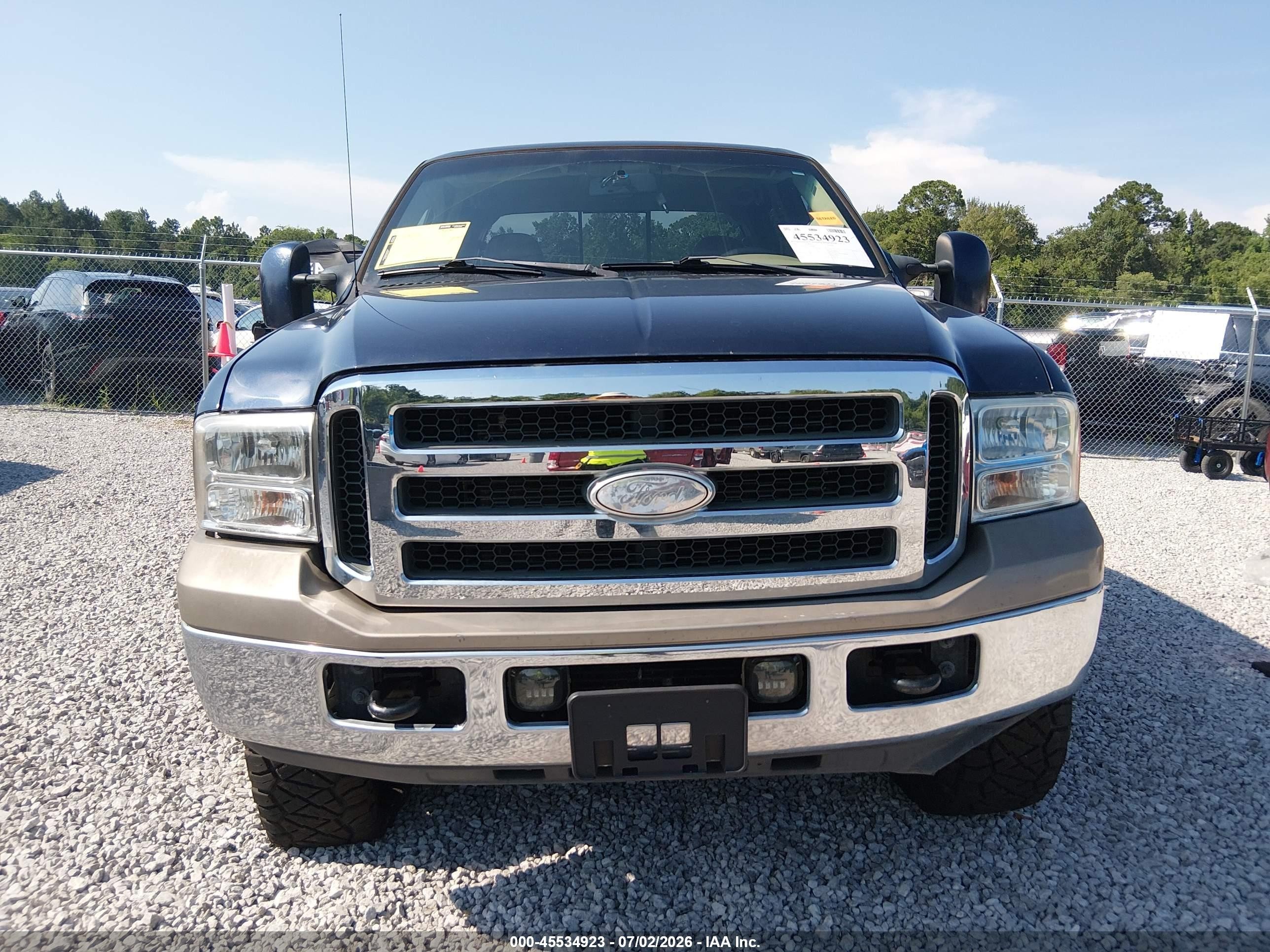 2007 Ford F-250 Lariat/xl/xlt Blue vin: 1FTSW21P77EA28048