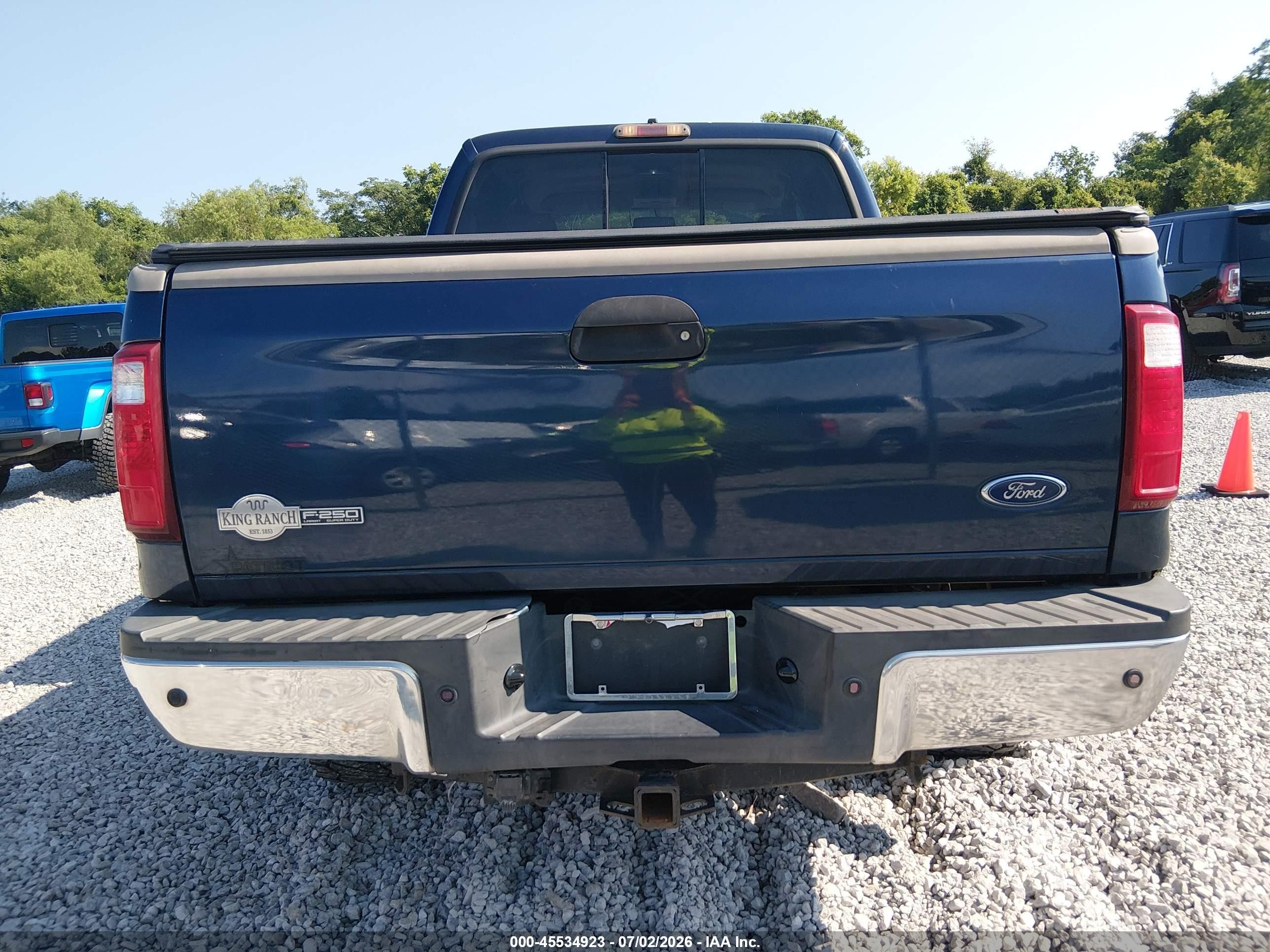 2007 Ford F-250 Lariat/xl/xlt Blue vin: 1FTSW21P77EA28048