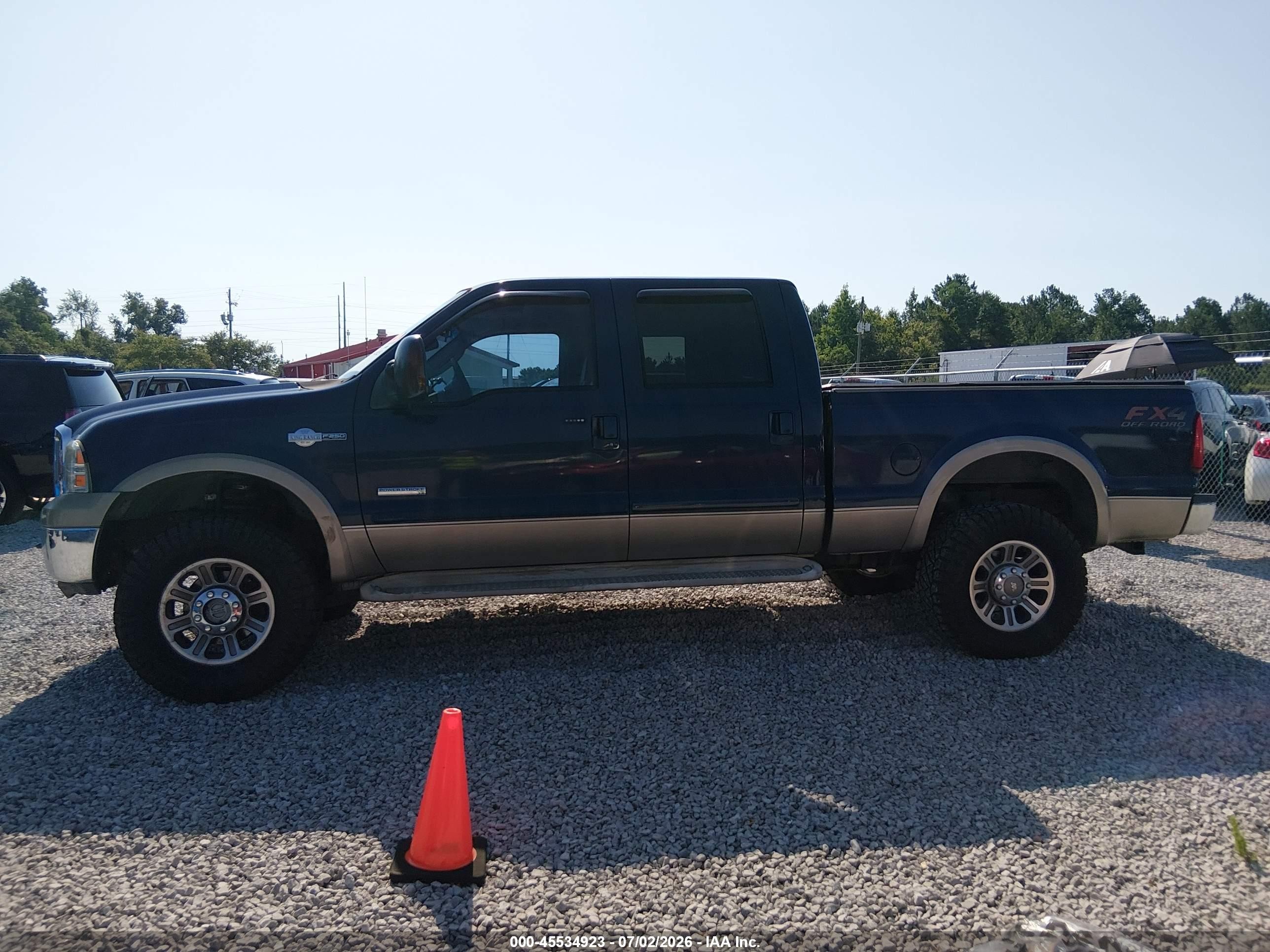2007 Ford F-250 Lariat/xl/xlt Blue vin: 1FTSW21P77EA28048
