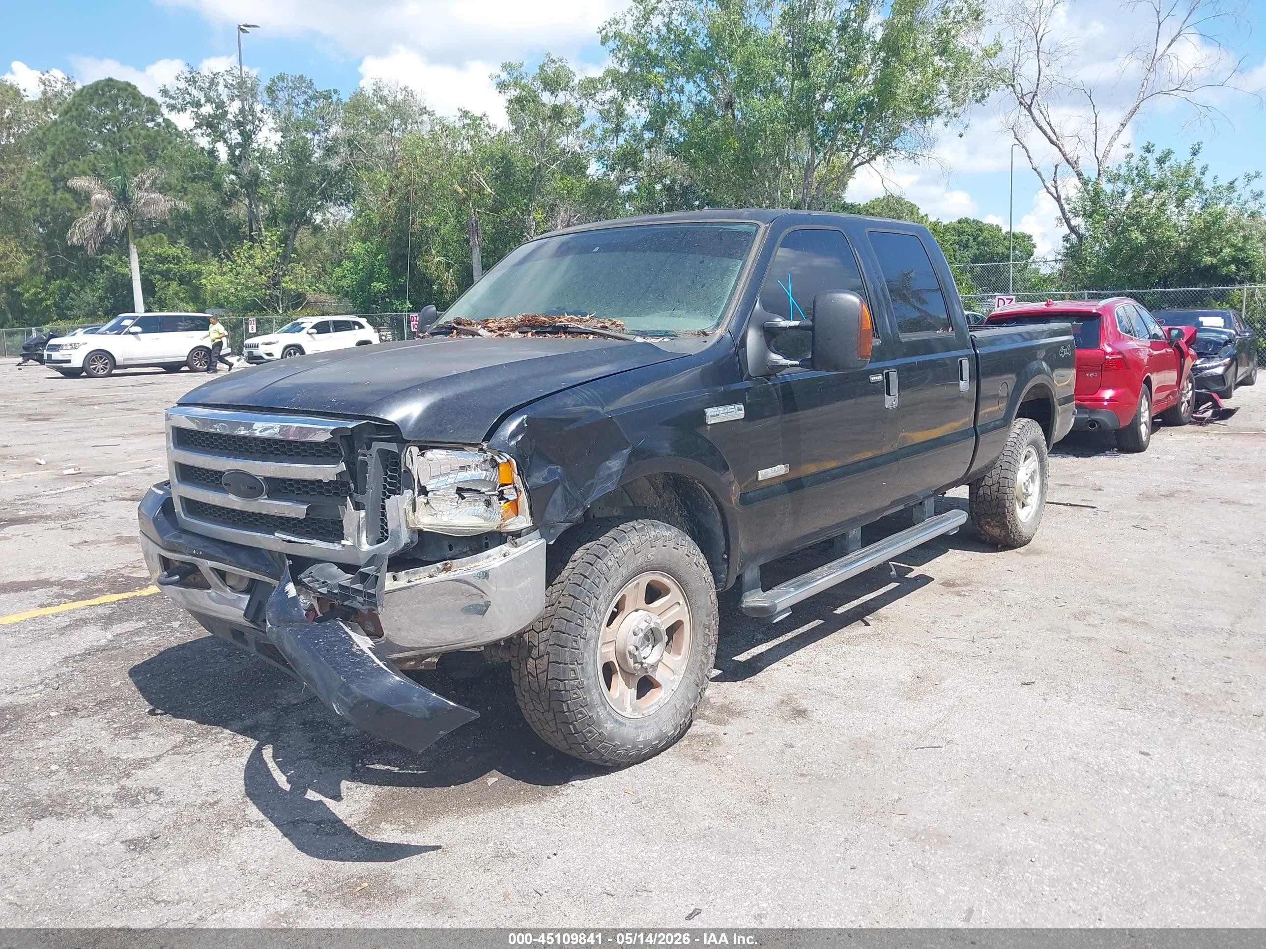 2005 Ford F-250 Lariat/xl/xlt Black vin: 1FTSW21P85EA05133