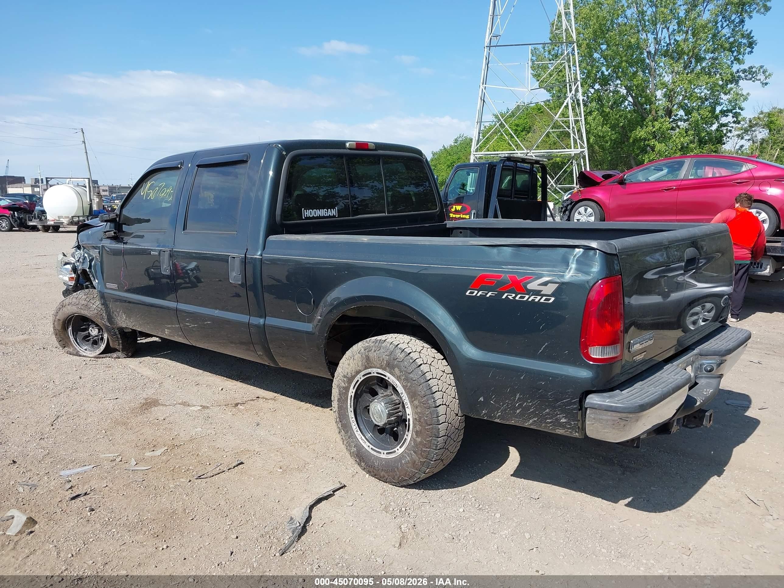 2005 Ford F-250 Lariat/xl/xlt Green vin: 1FTSW21P85EB56540