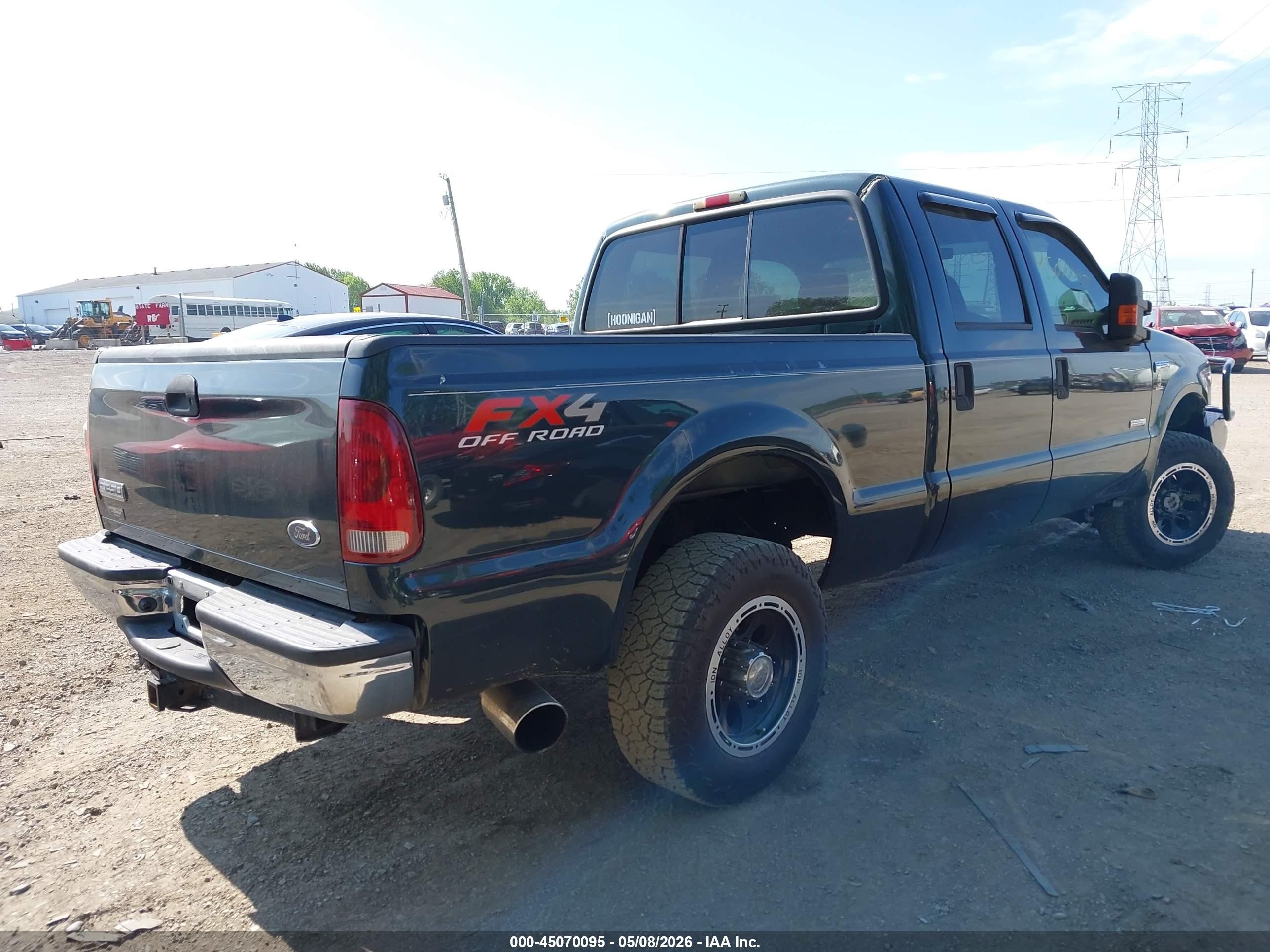 2005 Ford F-250 Lariat/xl/xlt Green vin: 1FTSW21P85EB56540