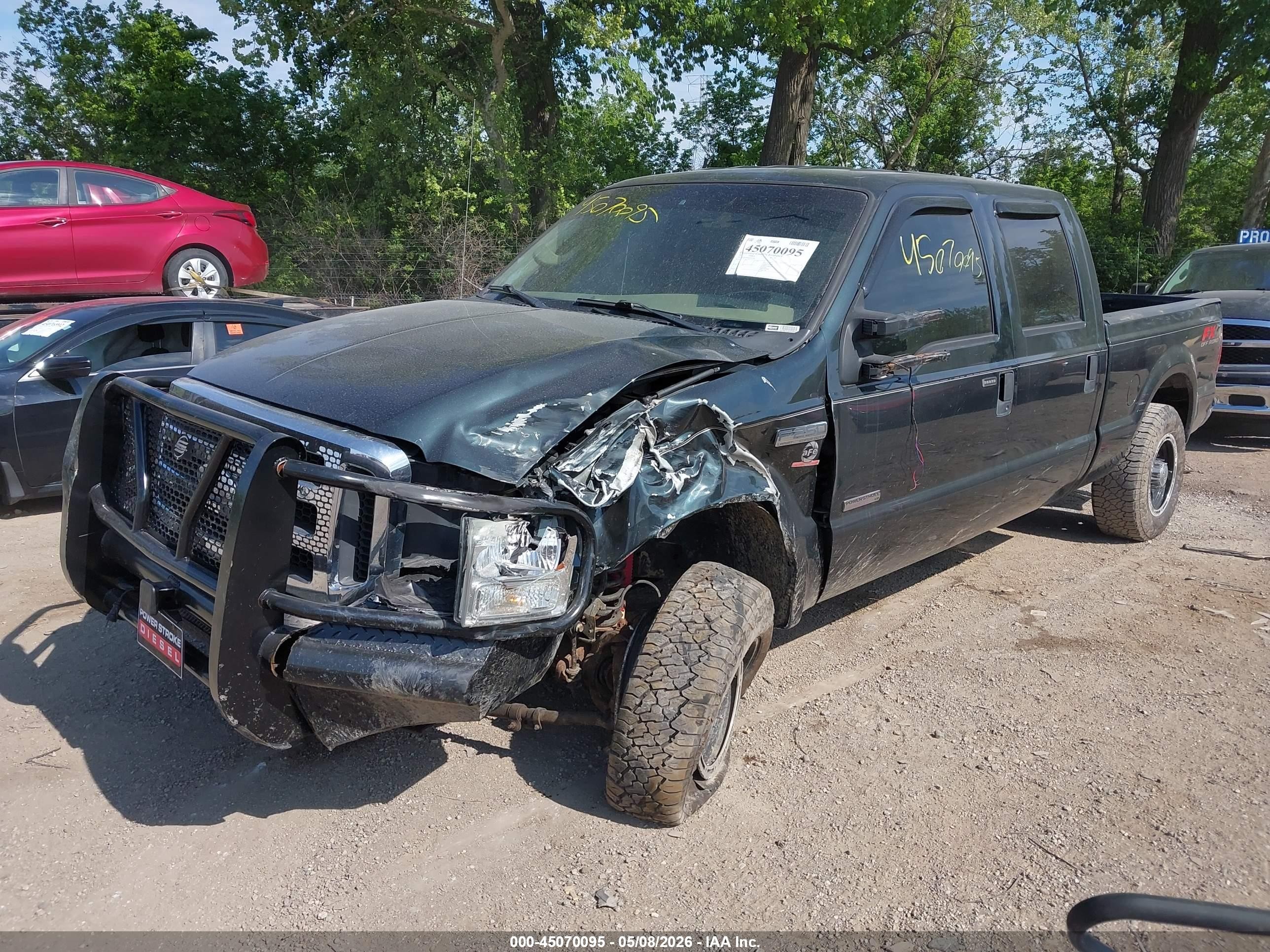 2005 Ford F-250 Lariat/xl/xlt Green vin: 1FTSW21P85EB56540