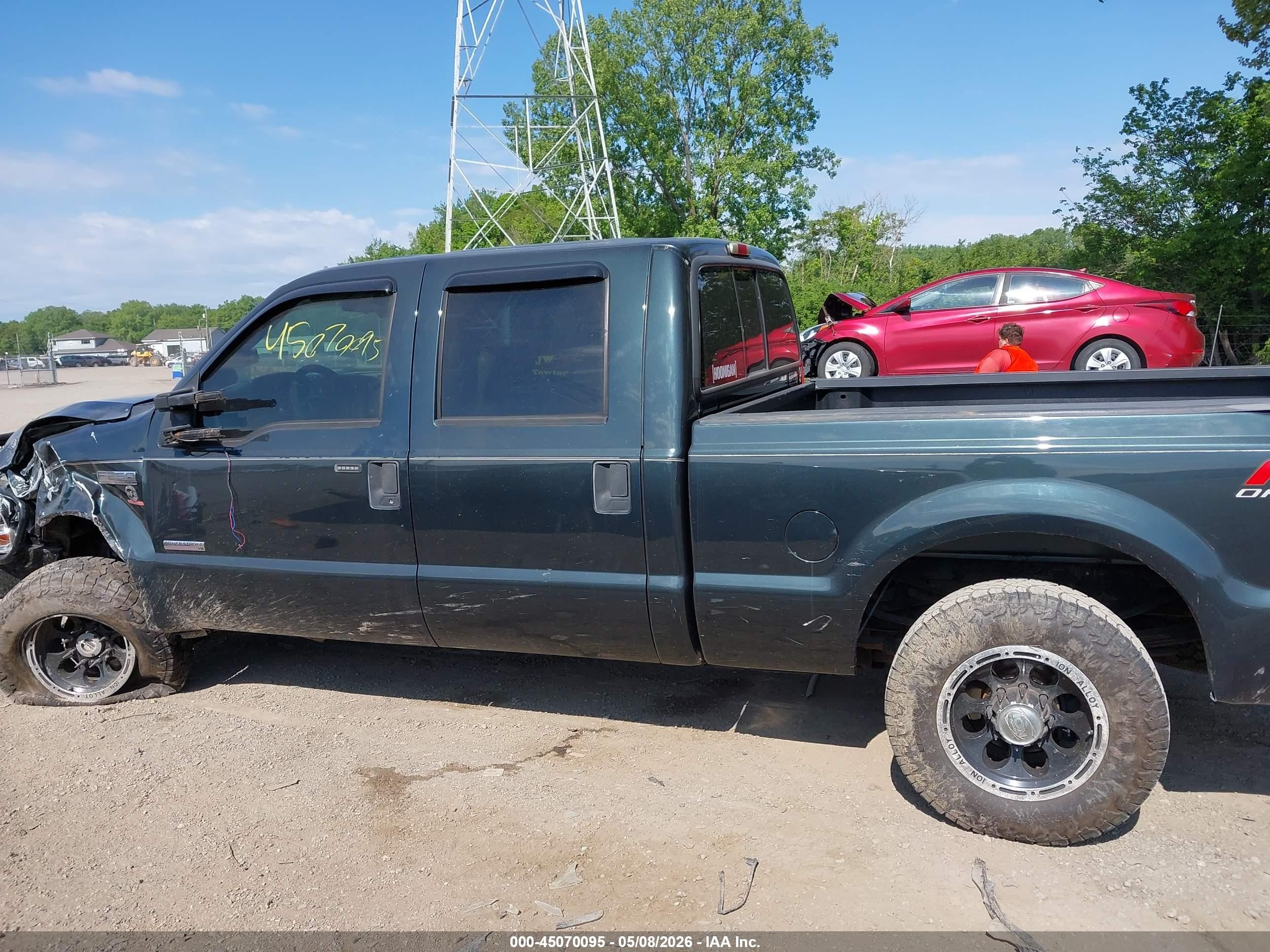 2005 Ford F-250 Lariat/xl/xlt Green vin: 1FTSW21P85EB56540