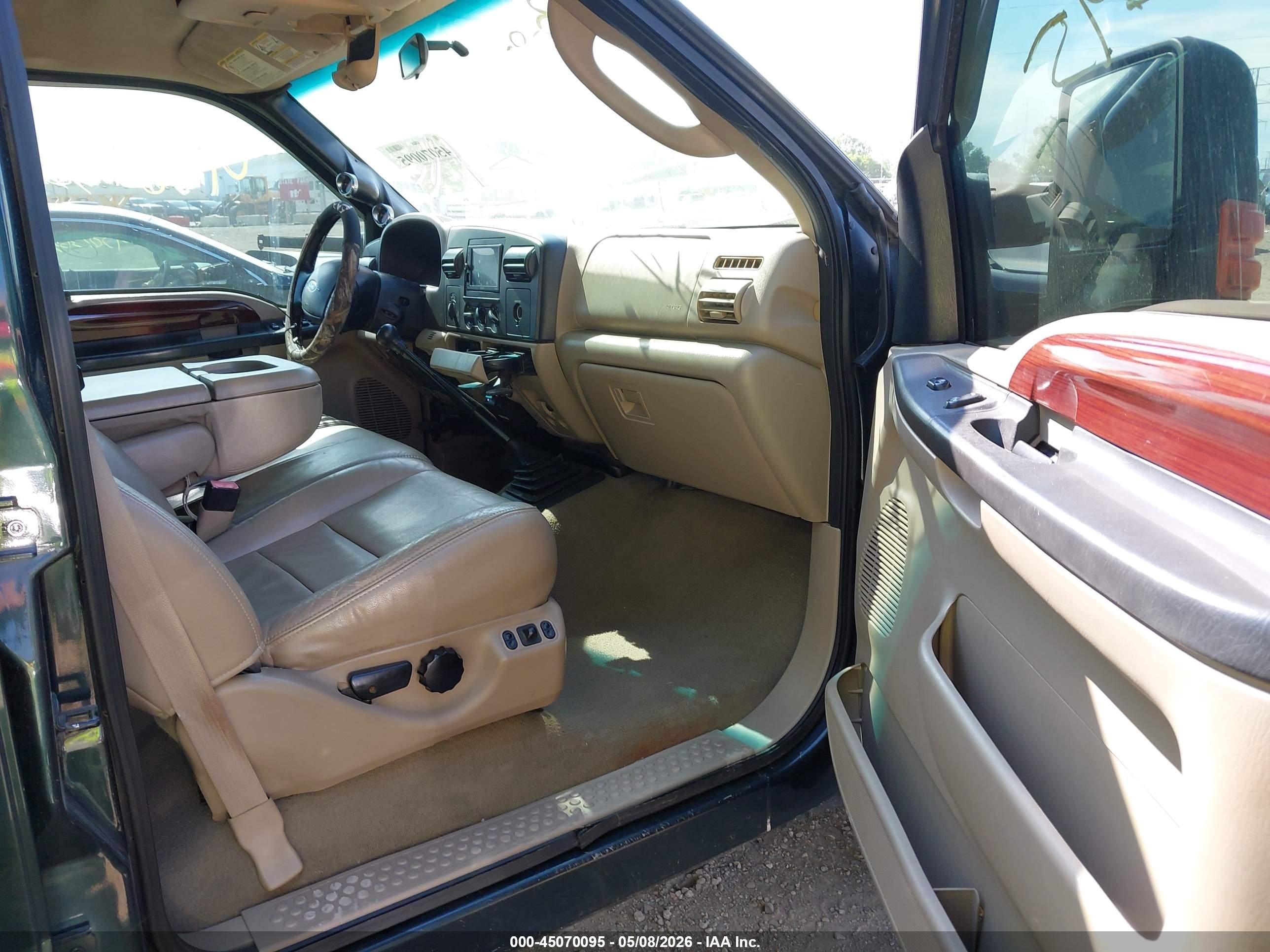 2005 Ford F-250 Lariat/xl/xlt Green vin: 1FTSW21P85EB56540