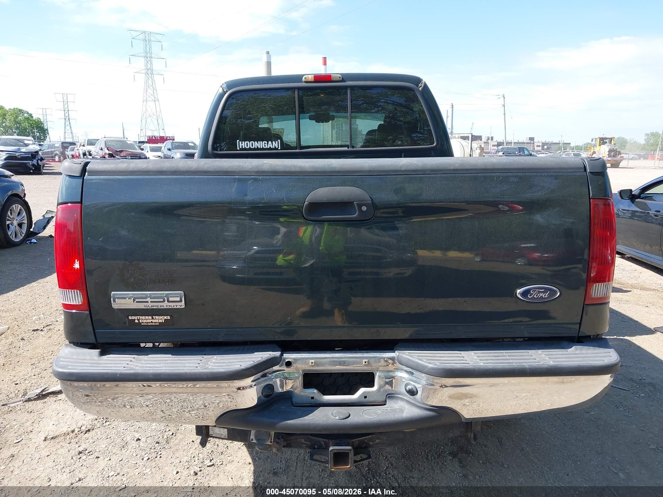2005 Ford F-250 Lariat/xl/xlt Green vin: 1FTSW21P85EB56540