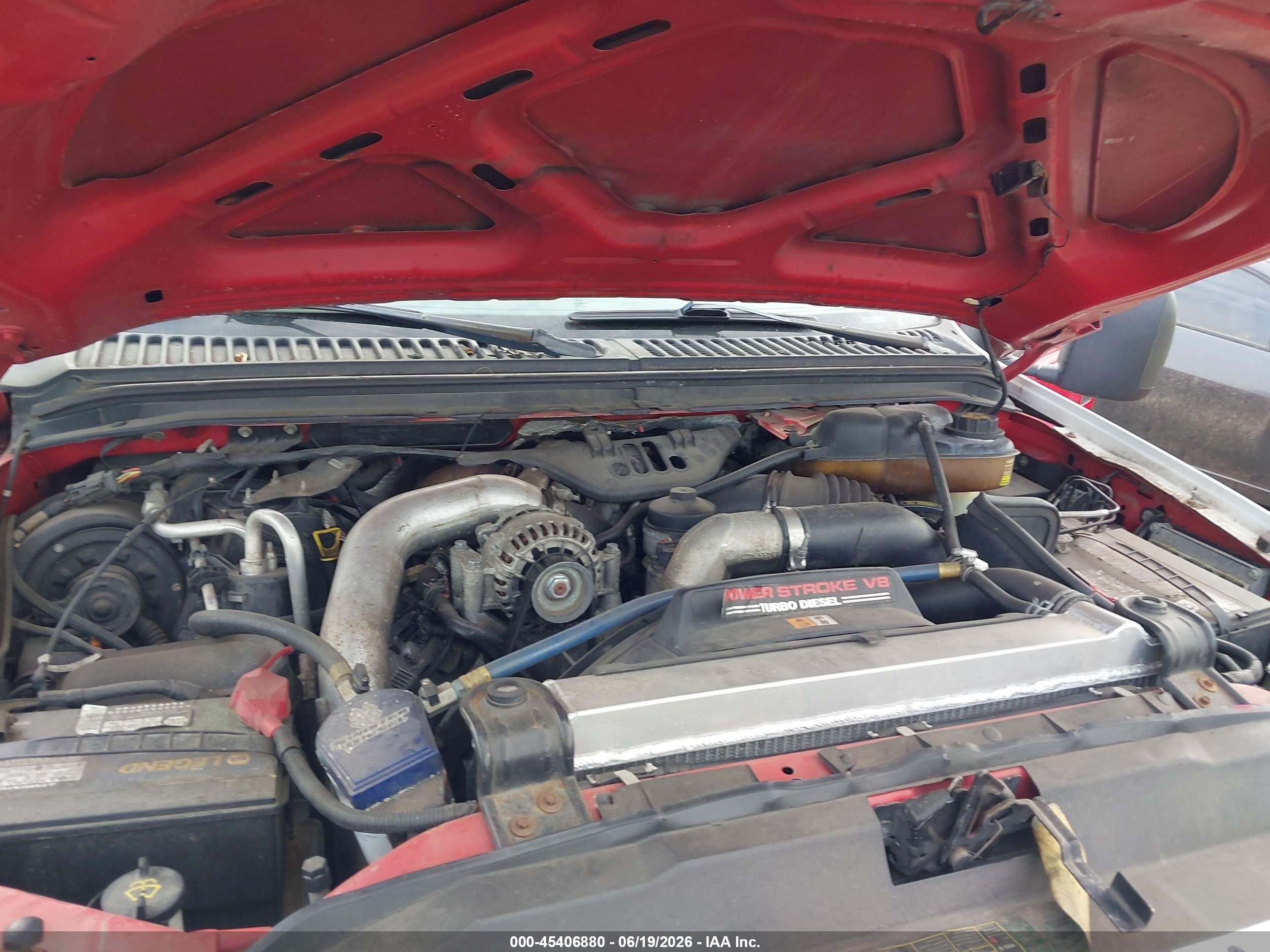 2005 Ford F-250 Lariat/xl/xlt Red vin: 1FTSW21P85EB71717