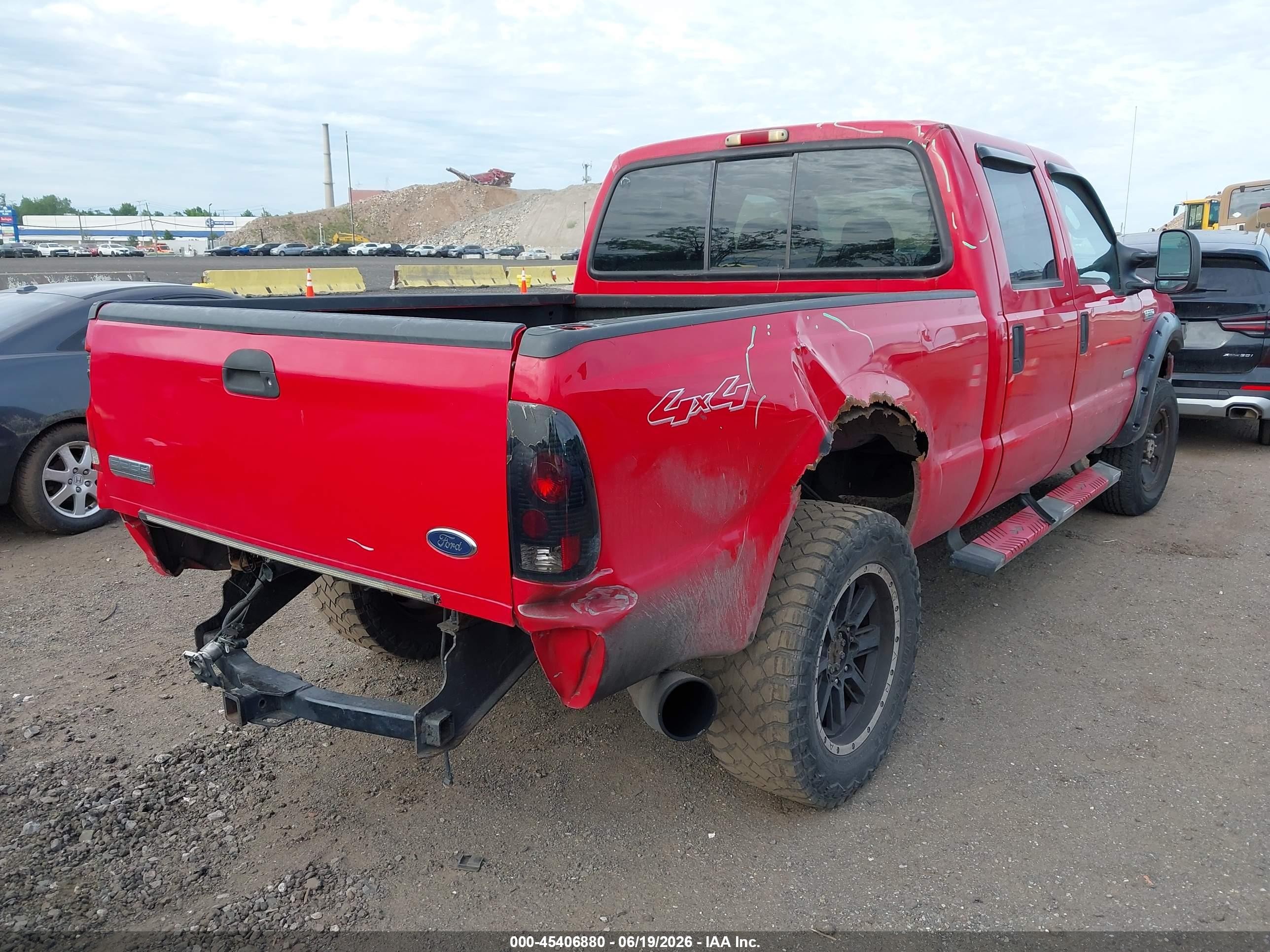 2005 Ford F-250 Lariat/xl/xlt Red vin: 1FTSW21P85EB71717