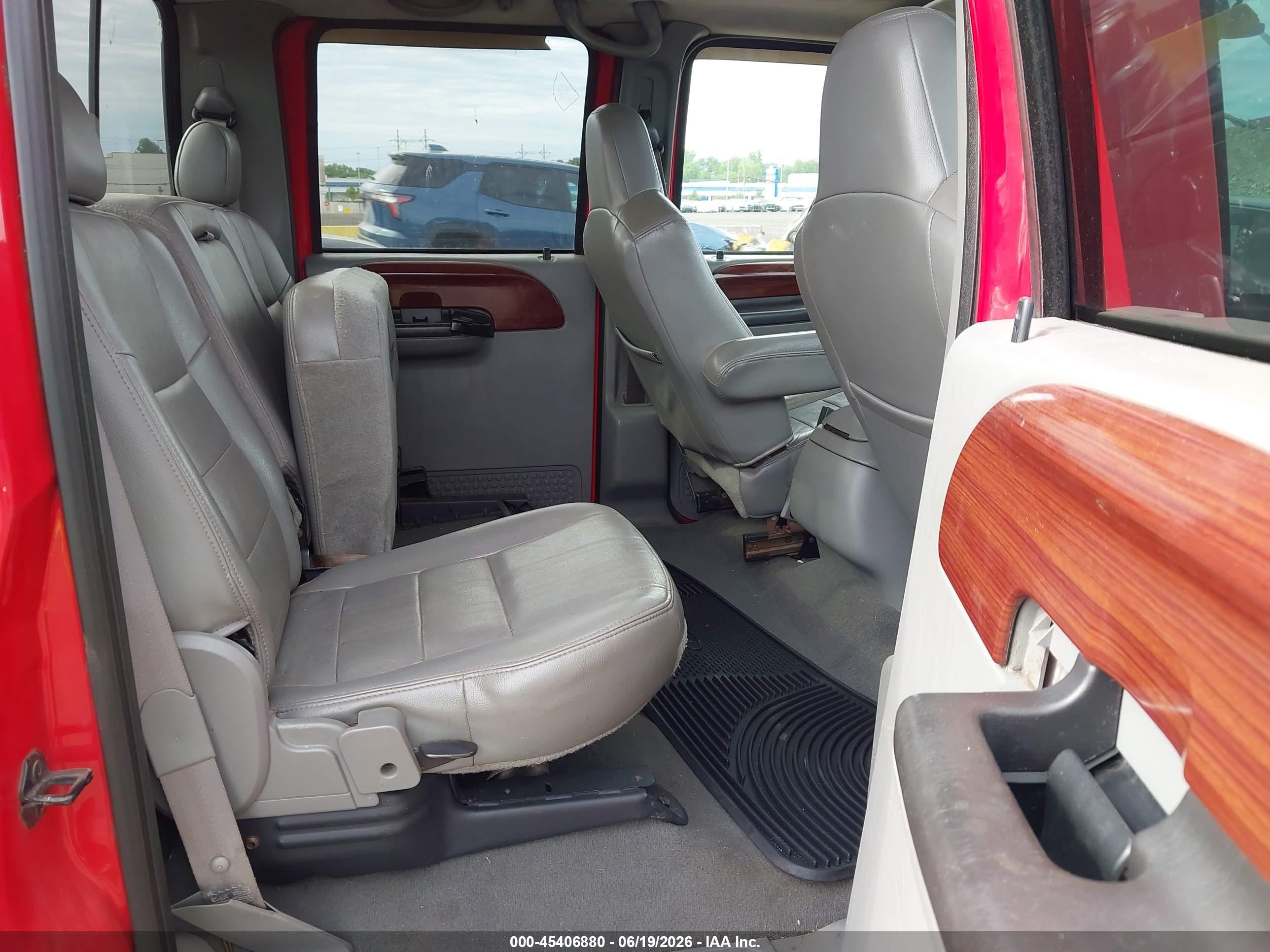 2005 Ford F-250 Lariat/xl/xlt Red vin: 1FTSW21P85EB71717