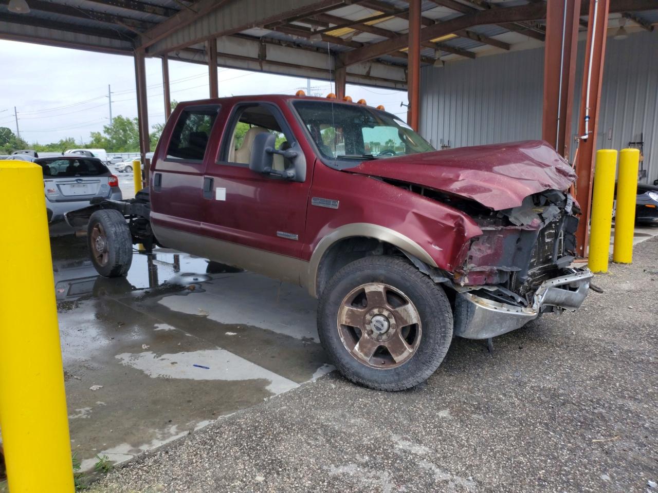 2006 Ford F250 Super Duty Burgundy vin: 1FTSW21P86EA89326