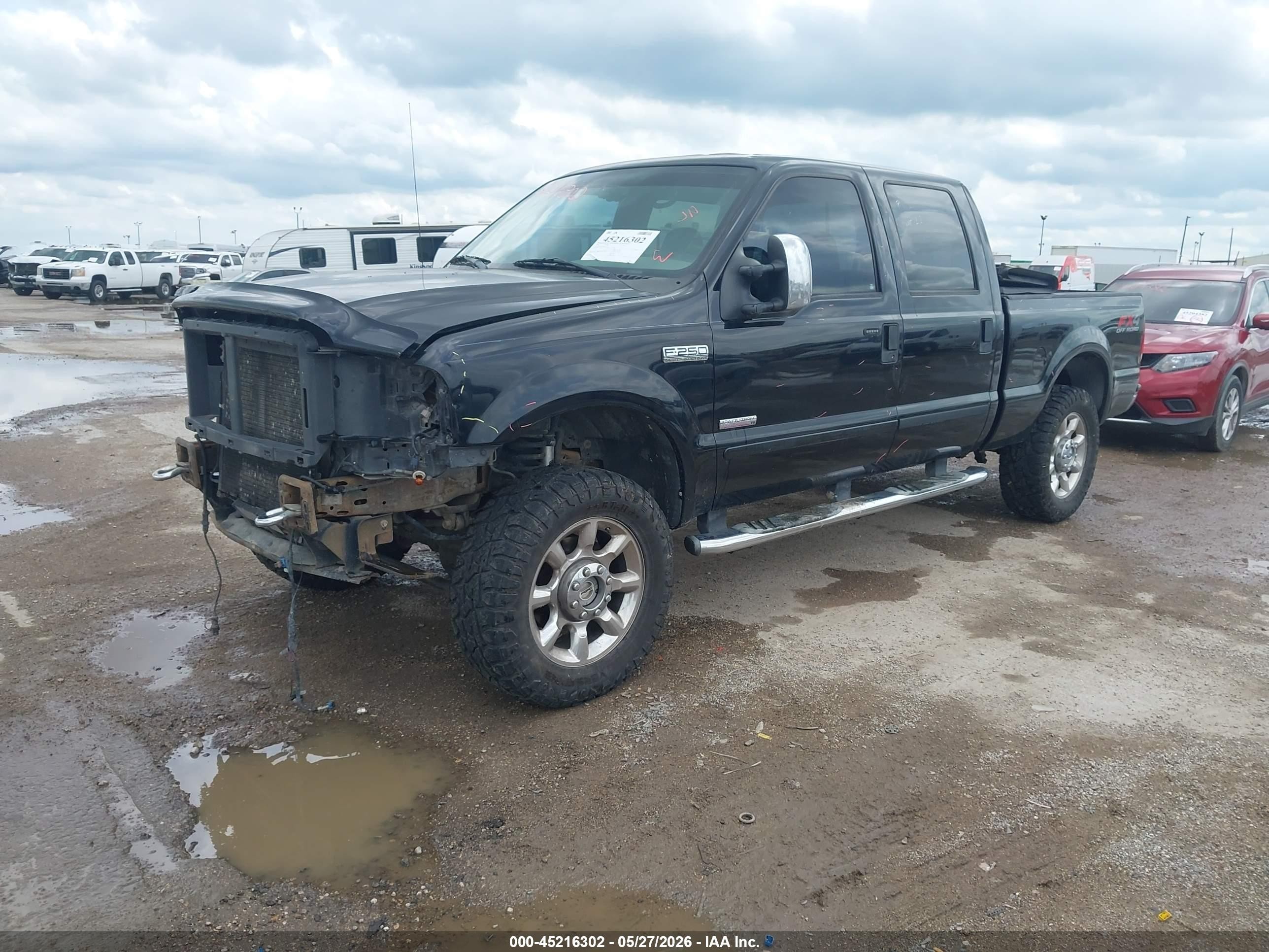 2006 Ford F-250 Lariat/xl/xlt Black vin: 1FTSW21P86EA96311