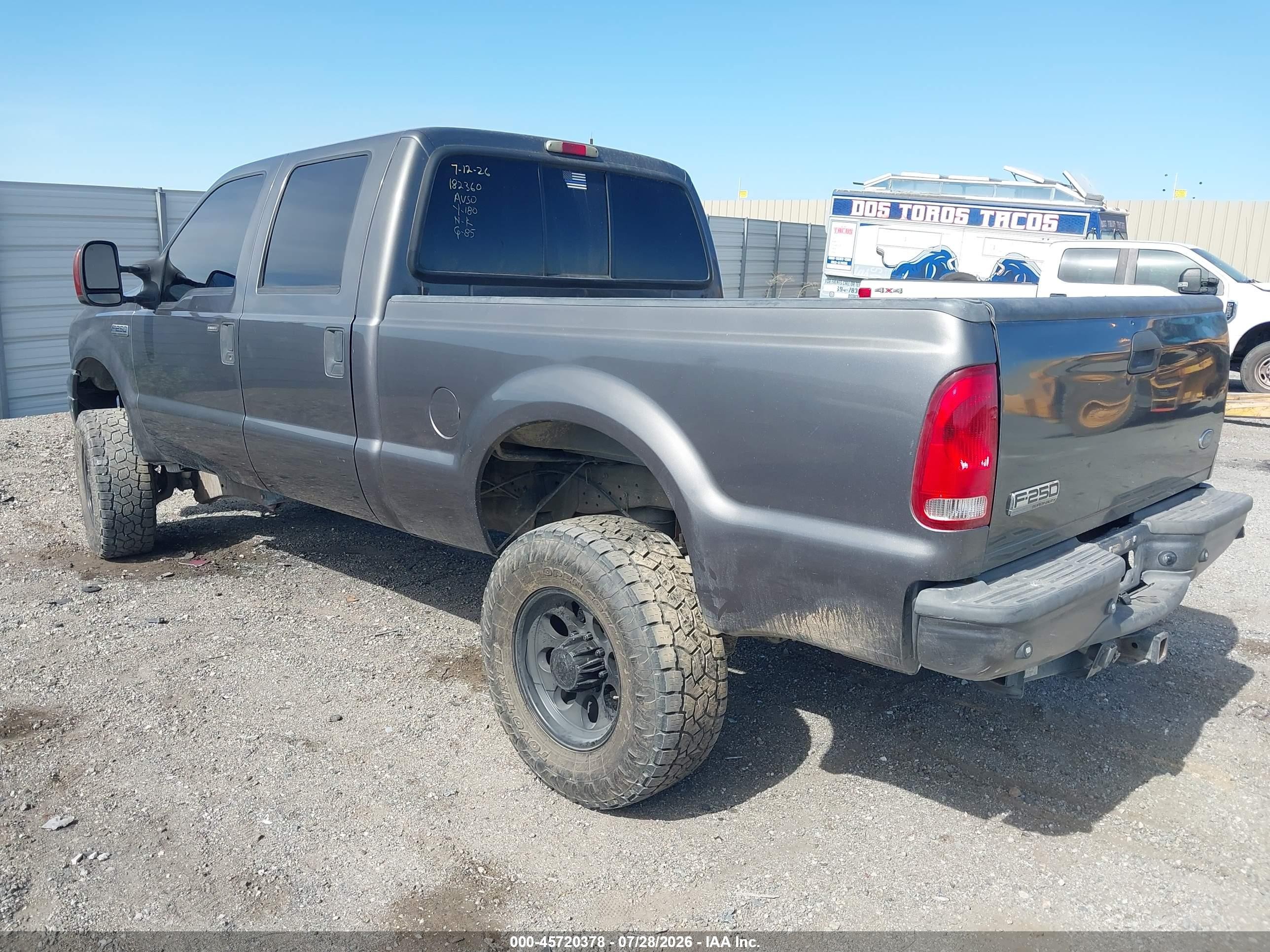 2006 Ford F-250 Lariat/xl/xlt Gray vin: 1FTSW21P86EB19988