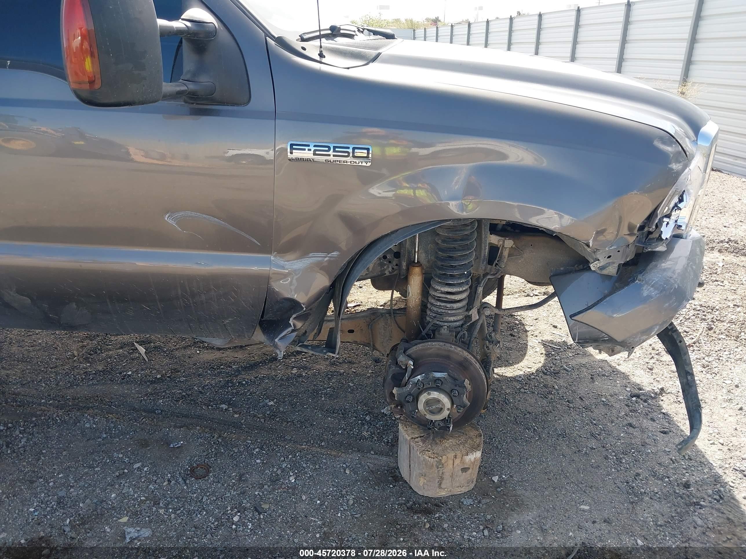2006 Ford F-250 Lariat/xl/xlt Gray vin: 1FTSW21P86EB19988