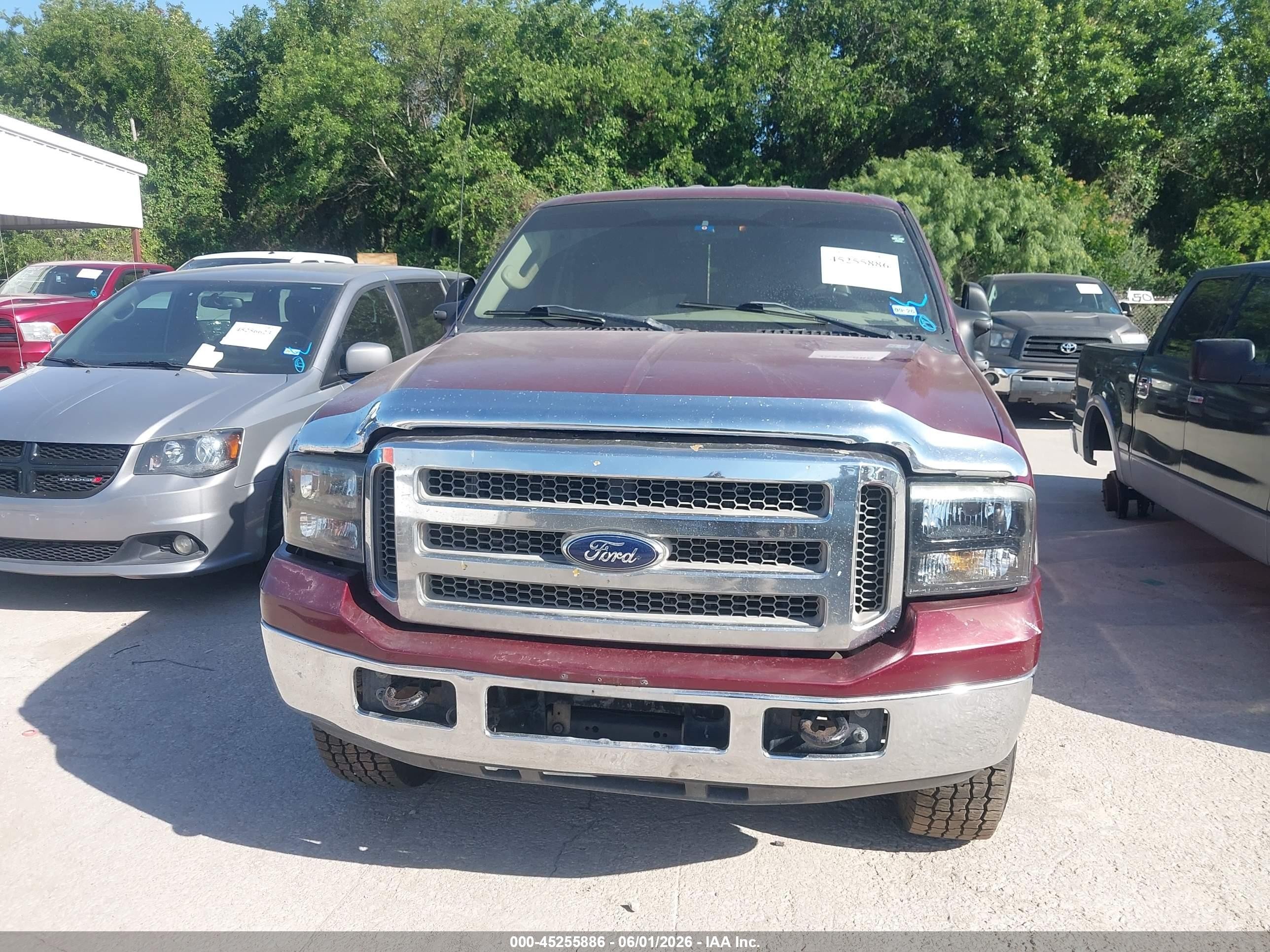 2006 Ford F-250 Lariat/xl/xlt Burgundy vin: 1FTSW21P86EC77635
