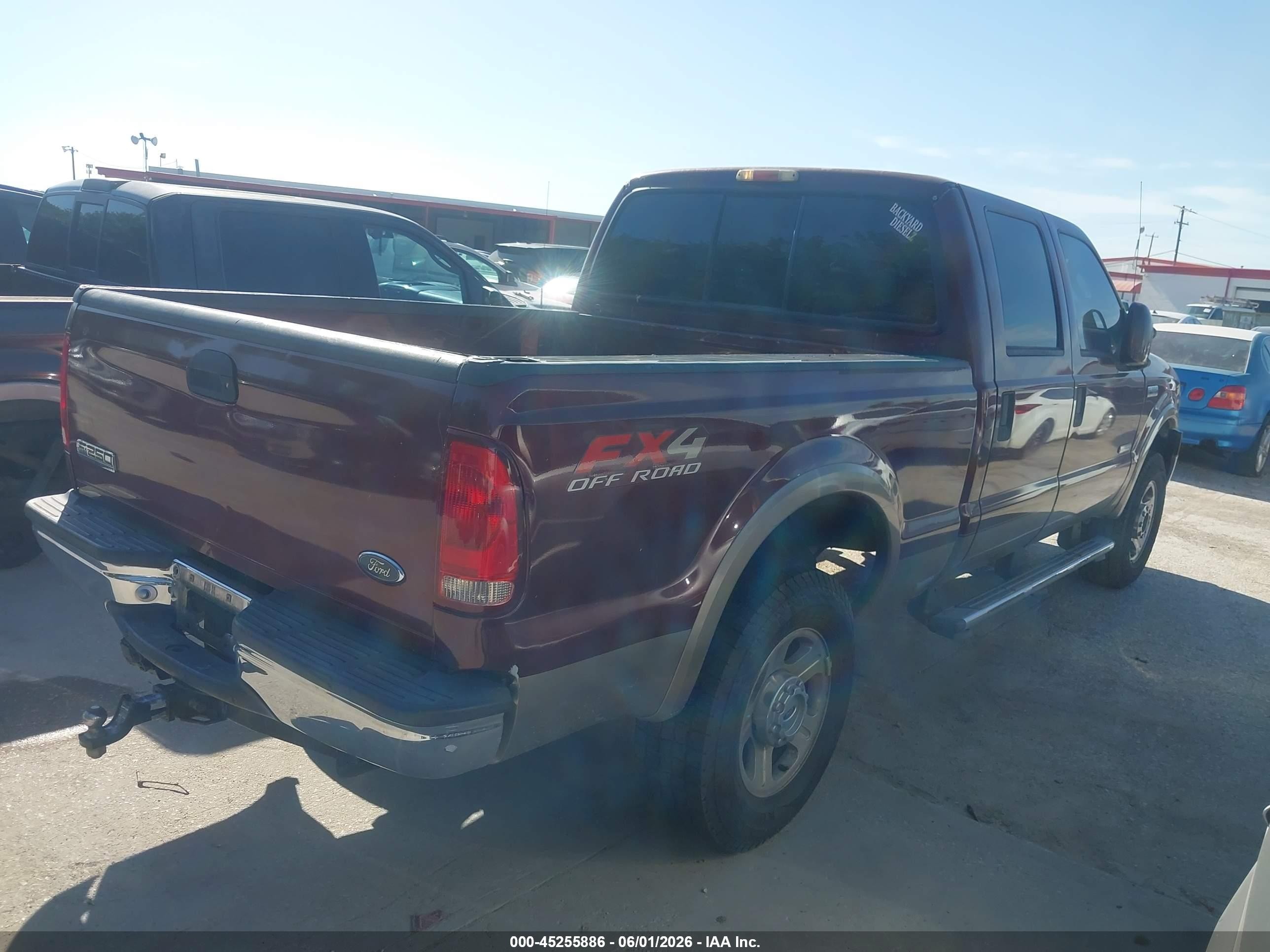 2006 Ford F-250 Lariat/xl/xlt Burgundy vin: 1FTSW21P86EC77635