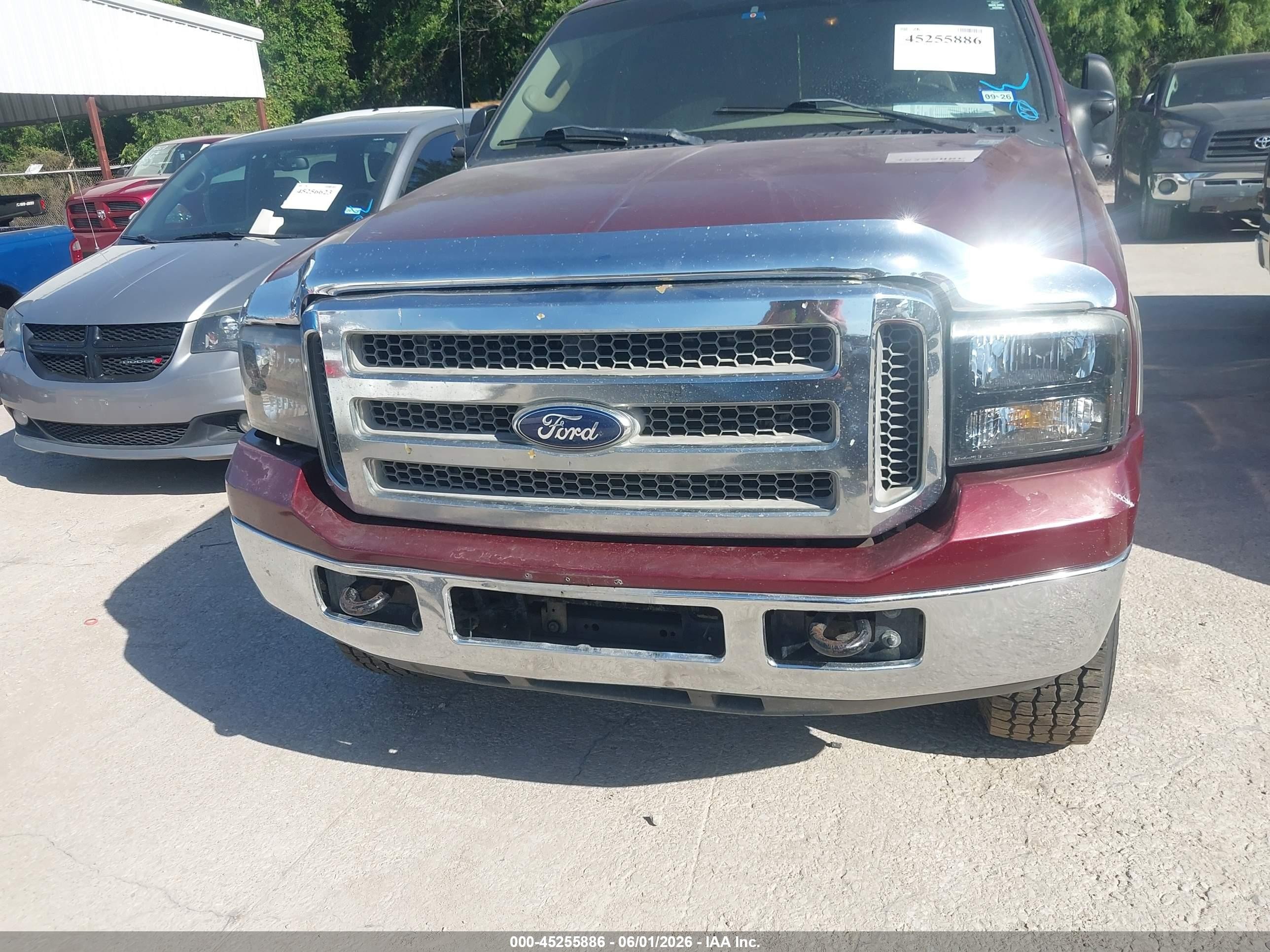 2006 Ford F-250 Lariat/xl/xlt Burgundy vin: 1FTSW21P86EC77635