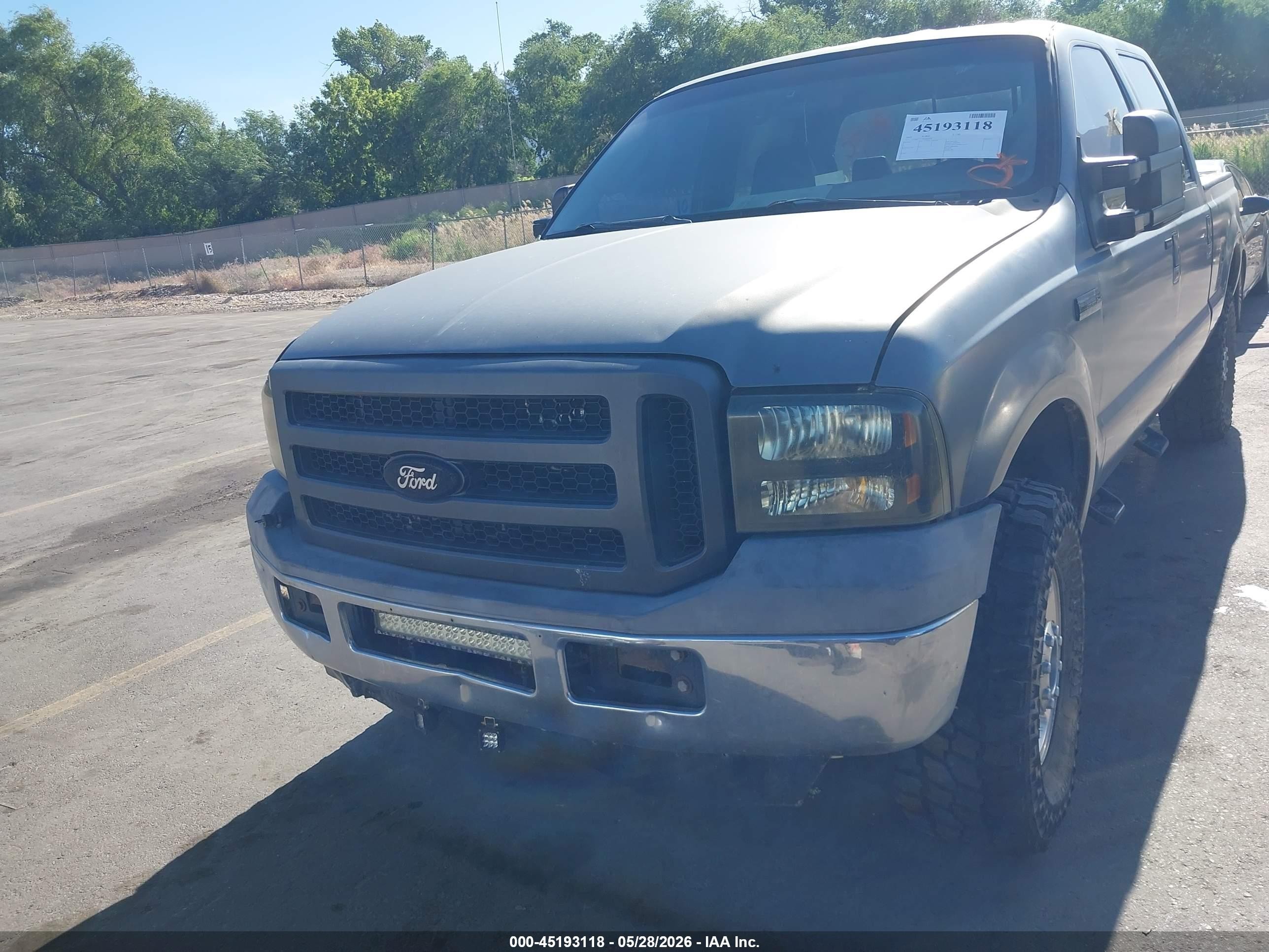 2005 Ford F-250 Lariat/xl/xlt Gray vin: 1FTSW21P95EA87924