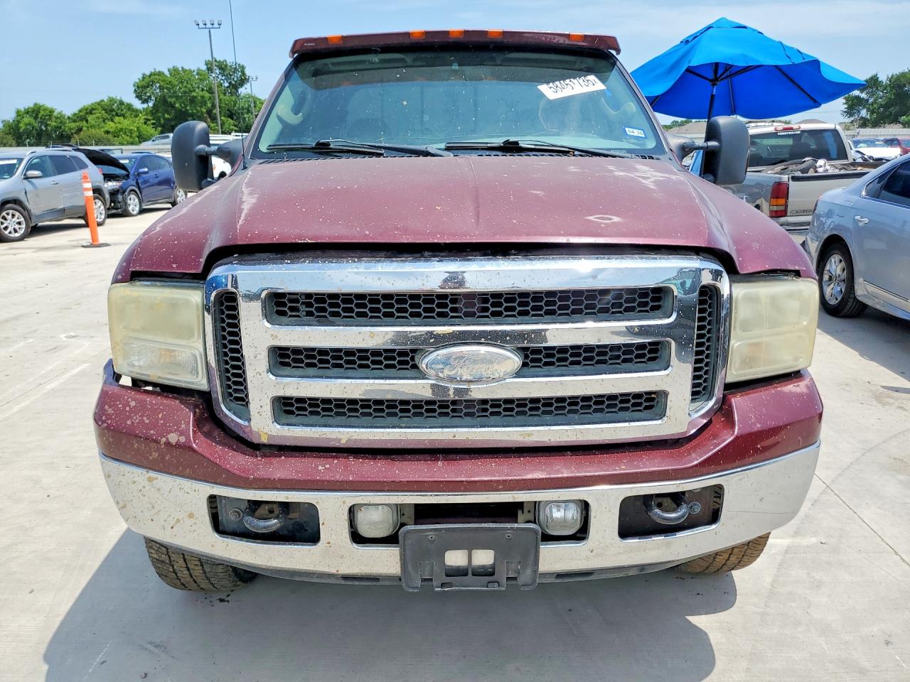 2007 Ford F250 Super Duty Red vin: 1FTSW21P97EA09114